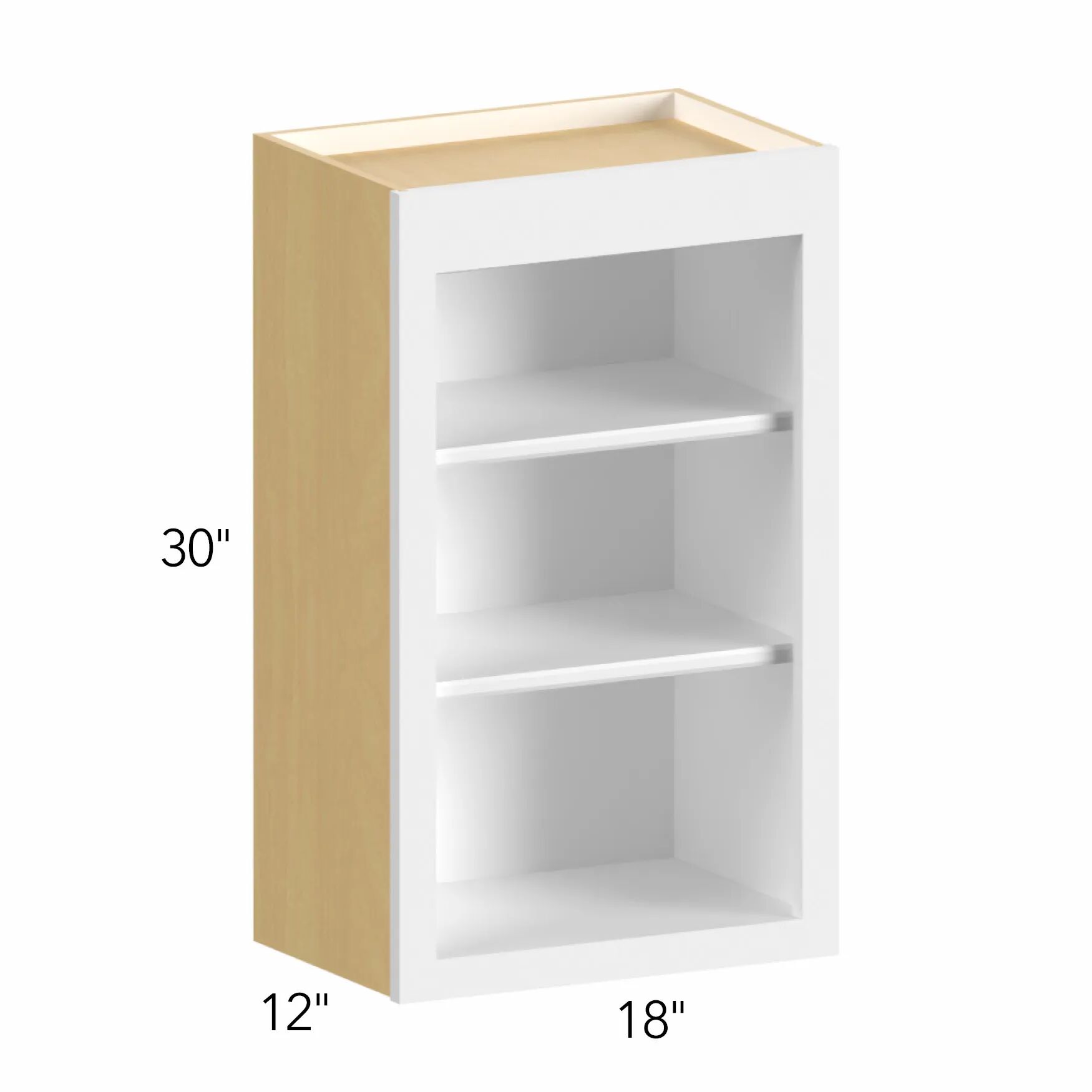 Allure® Galaxy Truffle 18"W x 30"H x 12"D Wall Open Shelf (WOS1830)