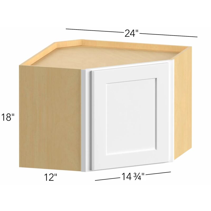 Allure® Galaxy Frost 24"W x 18"H x 24"D Diagonal Corner Wall Cabinet (WDC2418)