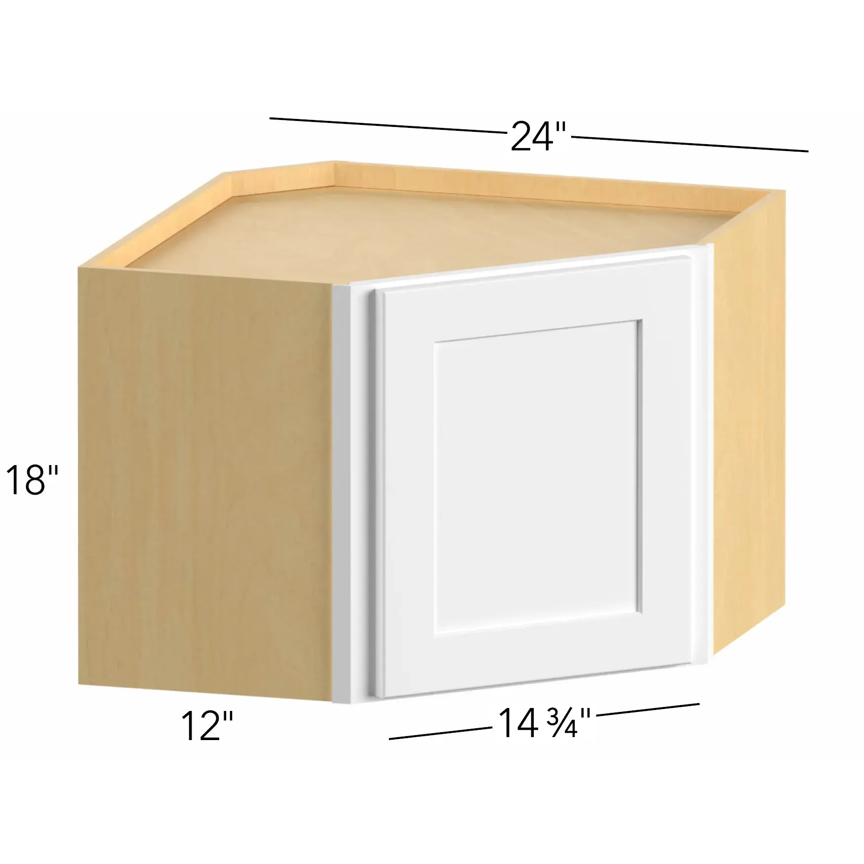 Allure® Echo Timber 24"W x 18"H x 24"D Diagonal Corner Wall Cabinet (WDC2418)
