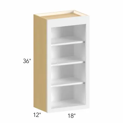 Allure® Luna Dove 18"W x 36"H x 12"D Wall Open Shelf (WOS1836)