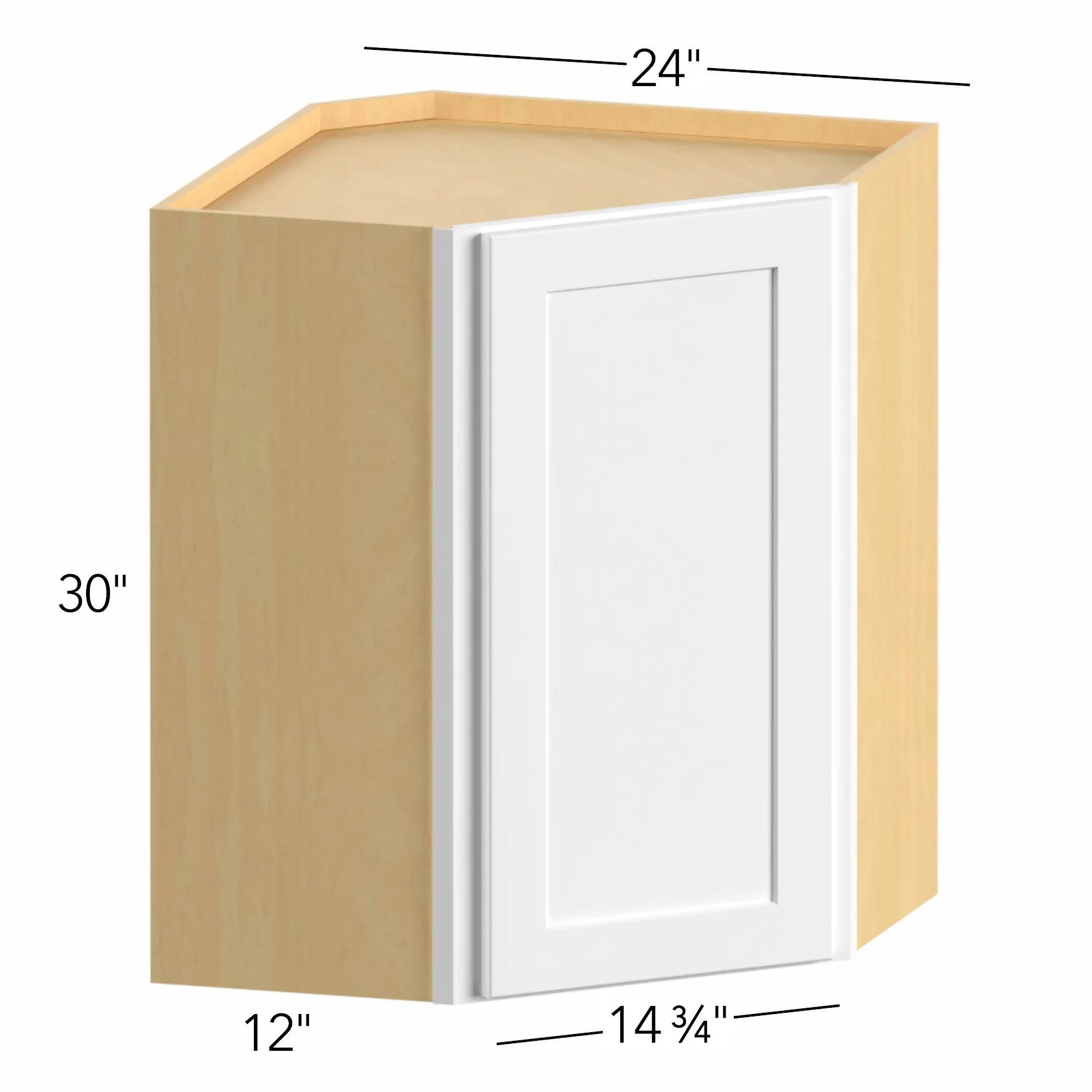 Allure® Echo Timber 24"W x 30"H x 24"D Diagonal Corner Wall Cabinet (WDC2430)
