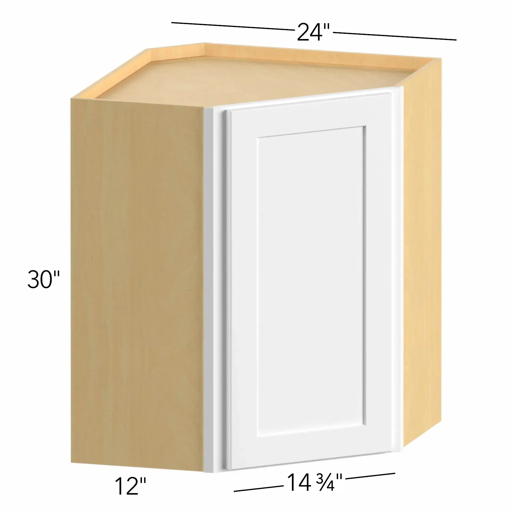 Allure® Echo Timber 24"W x 30"H x 24"D Diagonal Corner Wall Cabinet (WDC2430)