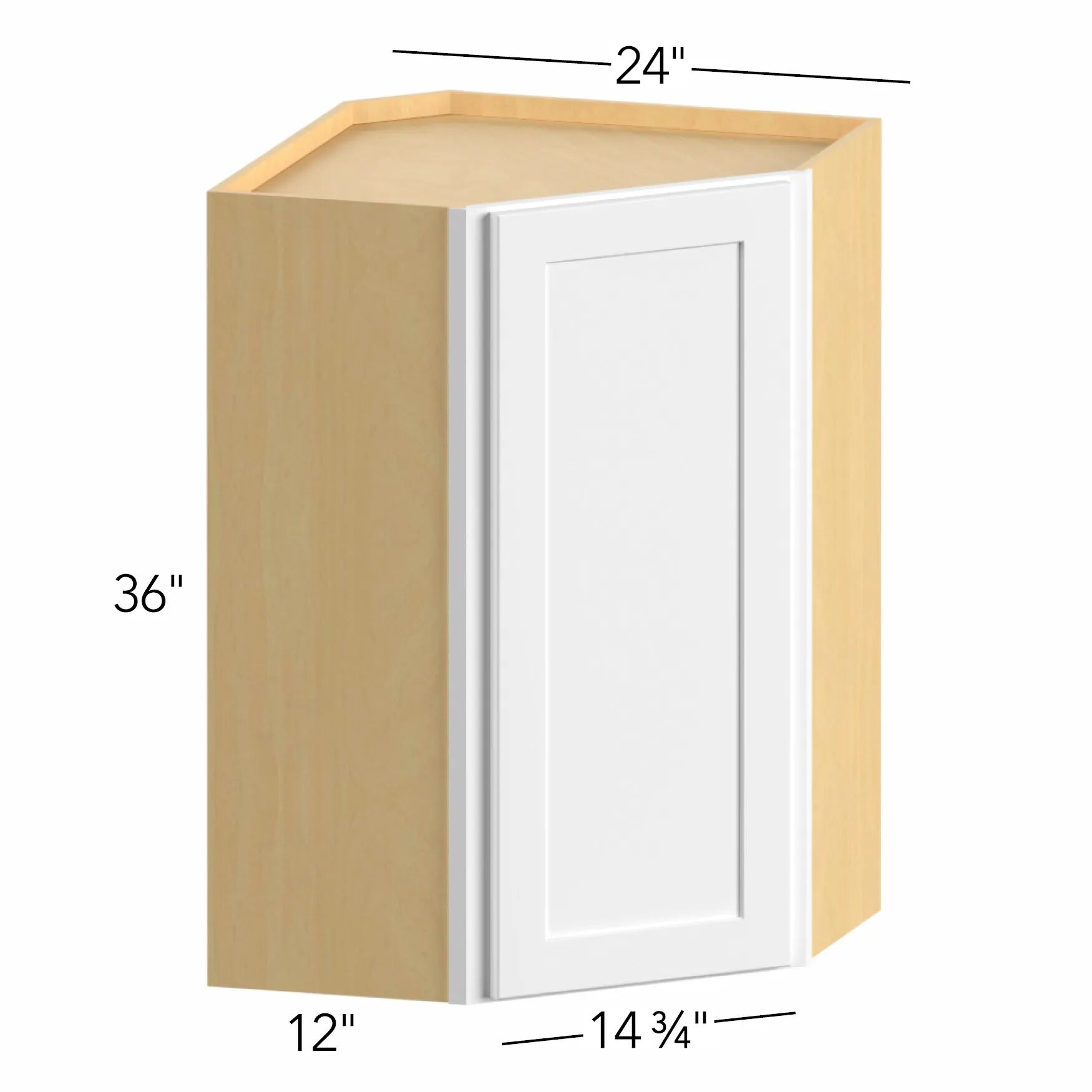 Allure® Echo Timber 24"W x 36"H x 24"D Diagonal Corner Wall Cabinet (WDC2436)
