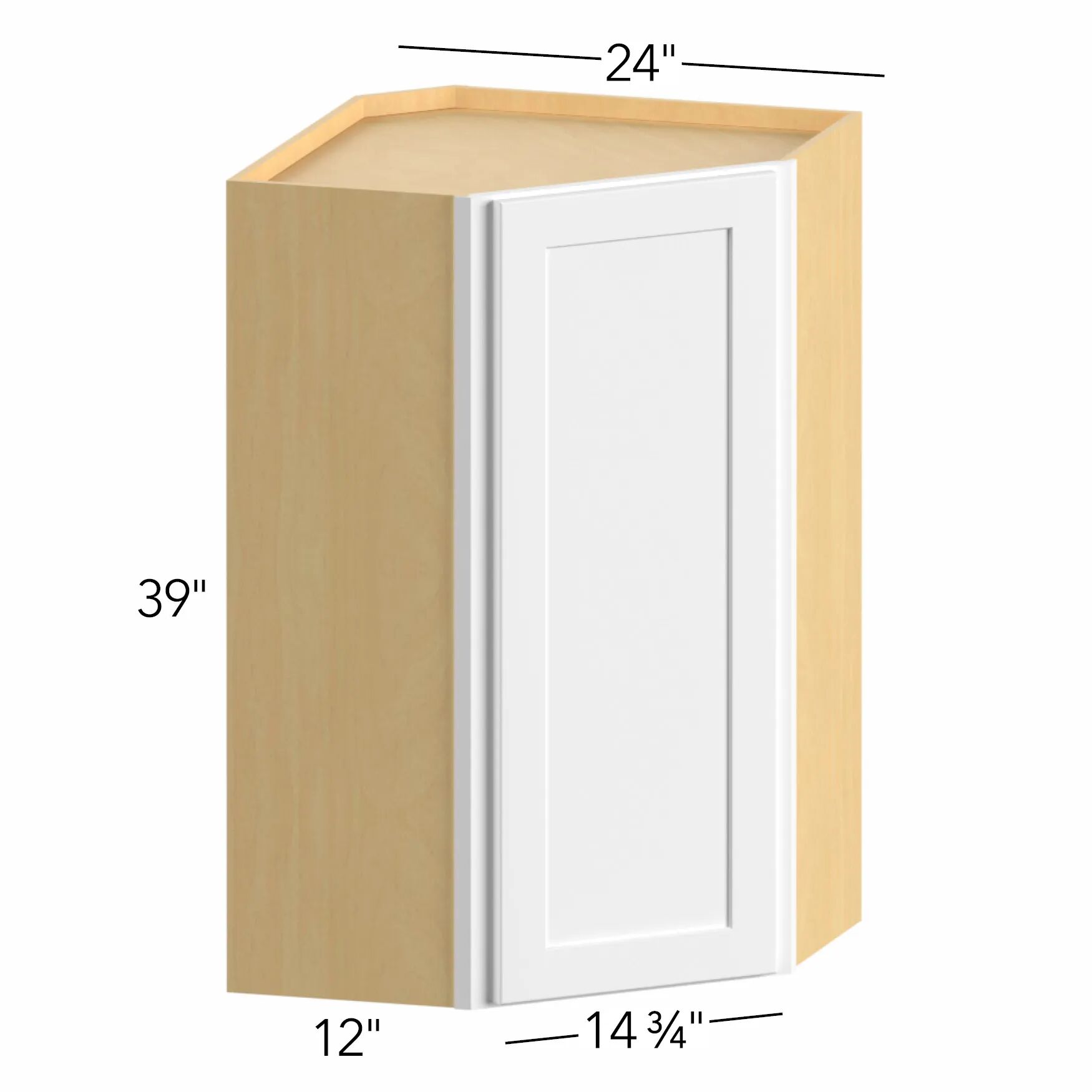 Allure® Galaxy Indigo 24"W x 39"H x 24"D Diagonal Corner Wall Cabinet (WDC2439)