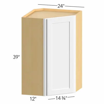 Allure® Galaxy Dove 24"W x 39"H x 24"D Diagonal Corner Wall Cabinet (WDC2439)