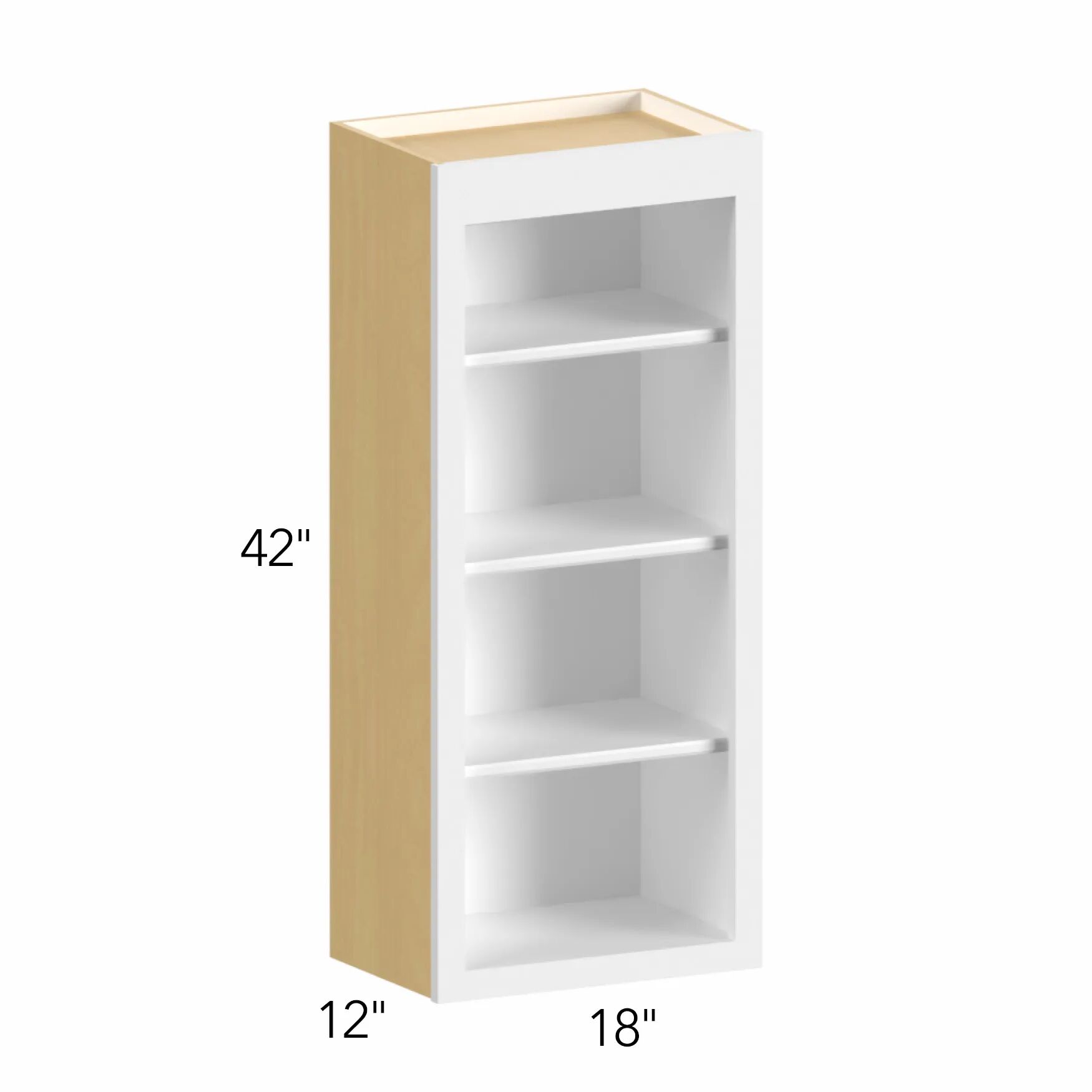 Allure® Galaxy Timber 18"W x 42"H x 12"D Wall Open Shelf (WOS1842)