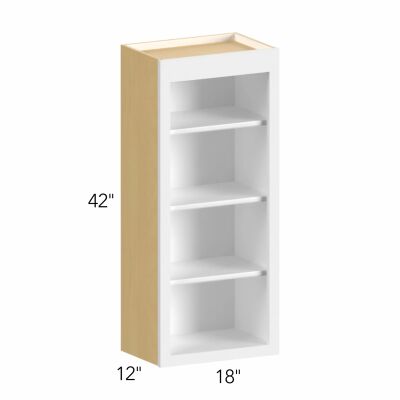 Allure® Galaxy Cobblestone 18"W x 42"H x 12"D Wall Open Shelf (WOS1842)