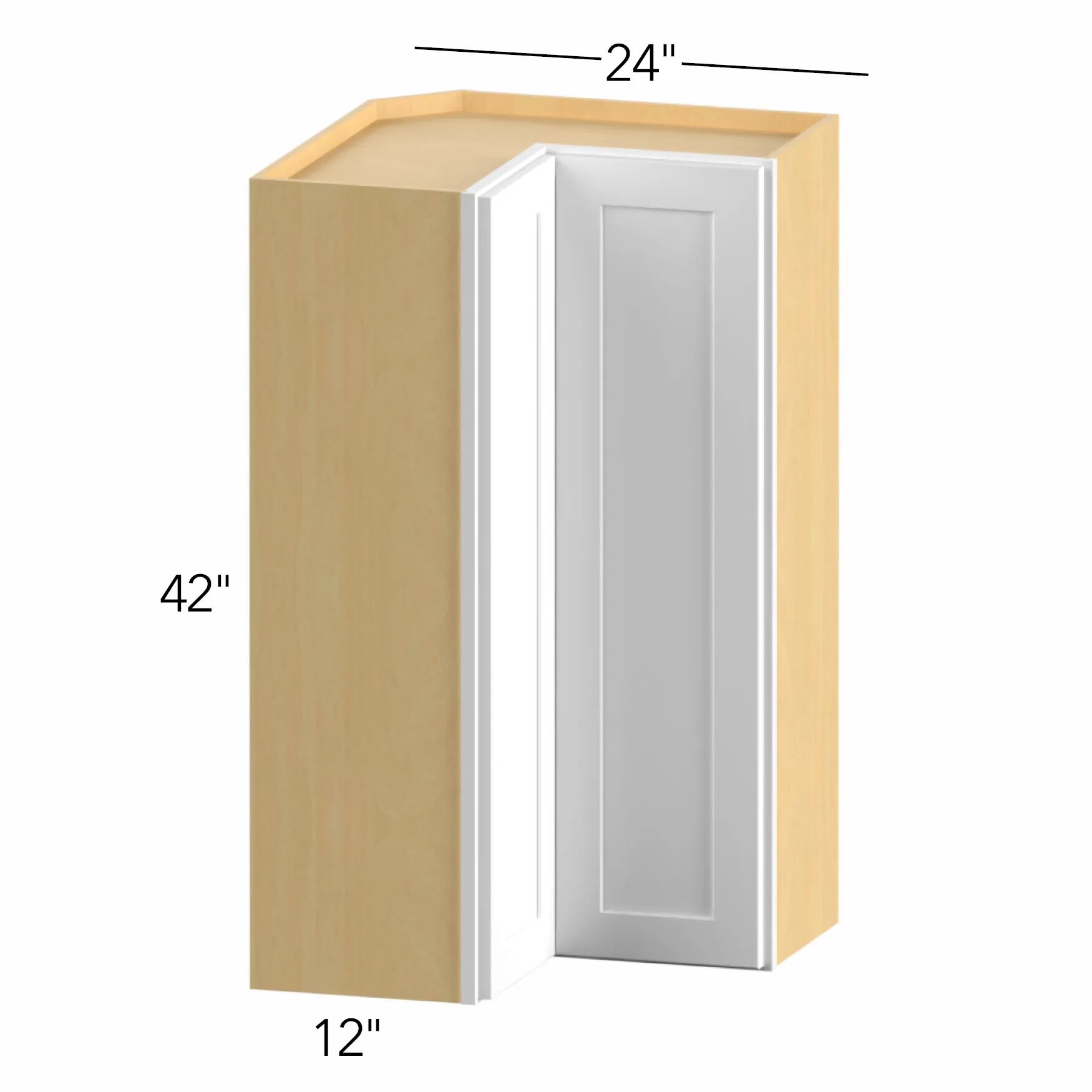 Allure® Echo Mocha 24"W x 42"H x 24"D Pie Cut Corner Cabinet (WPC2442)