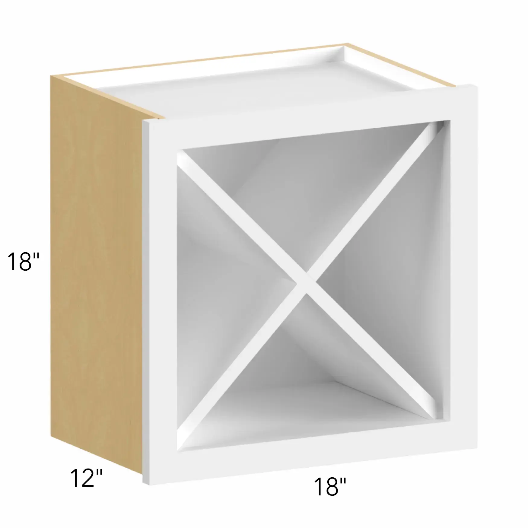 Allure® Echo Timber 18"W x 18"H x 12"D Wall Wine Rack (WR18X18)