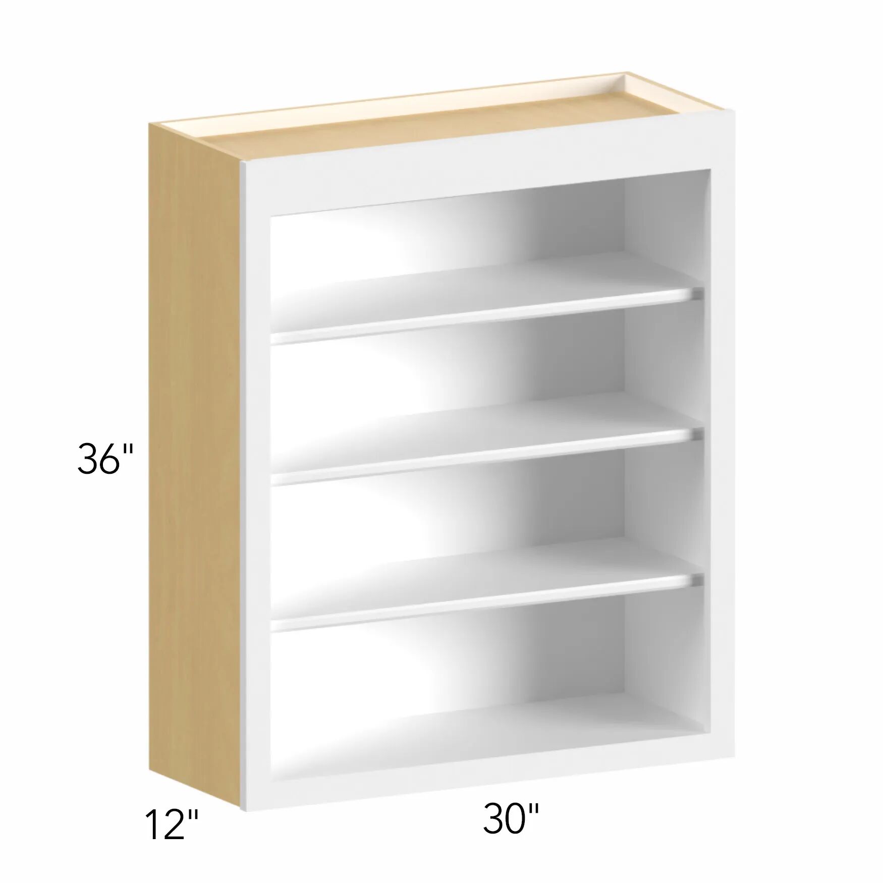Allure® Galaxy Mocha 30"W x 36"H x 12"D Wall Open Shelf (WOS3036)
