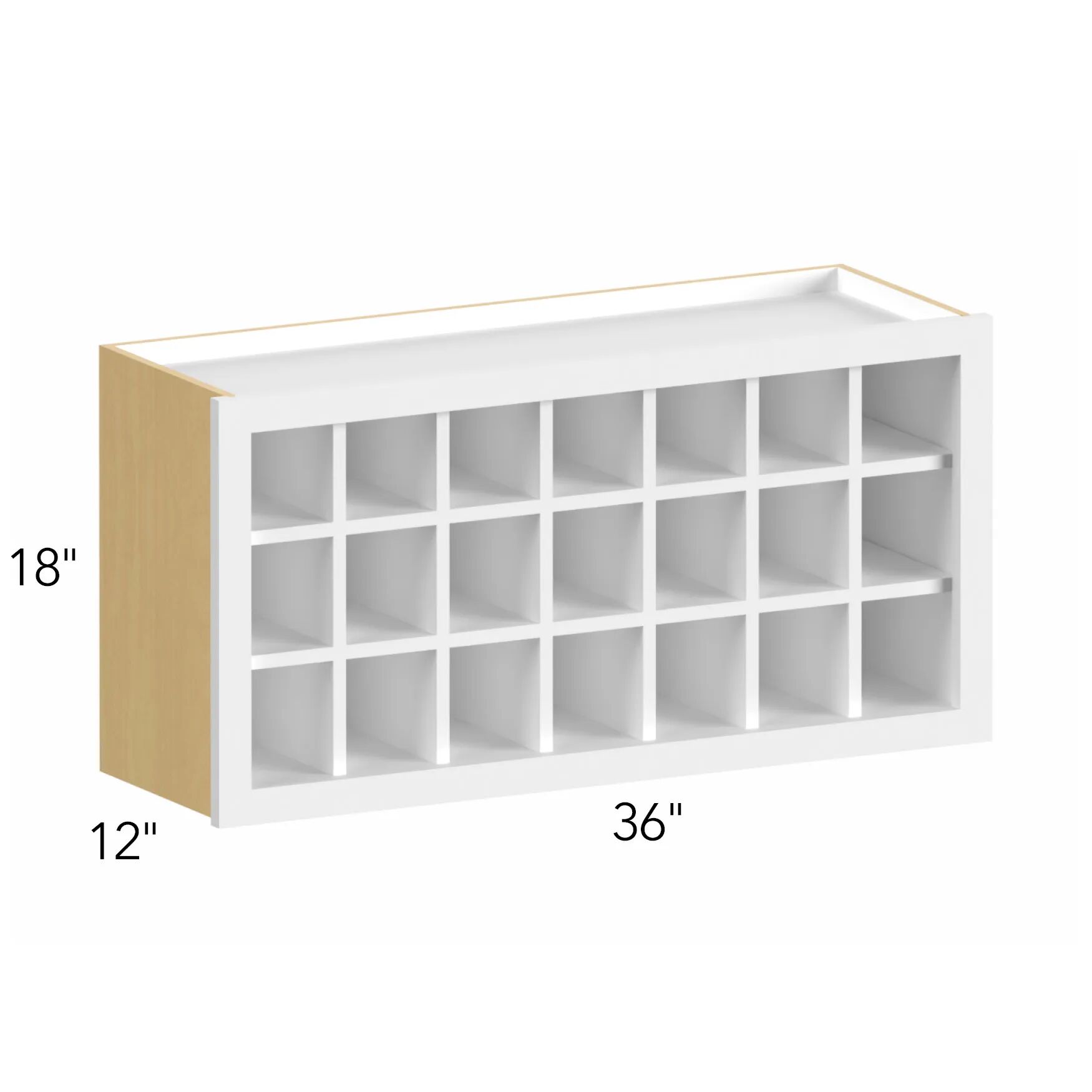Allure® Echo Mocha 36"W x 18"H x 12"D Wall Wine Rack (WR3618)