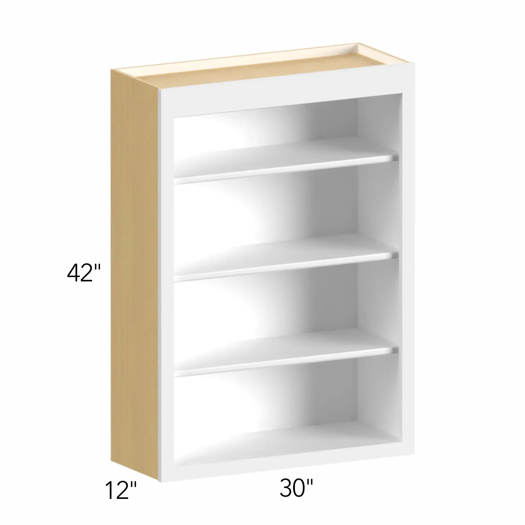 Allure® Galaxy Truffle 30"W x 42"H x 12"D Wall Open Shelf (WOS3042)