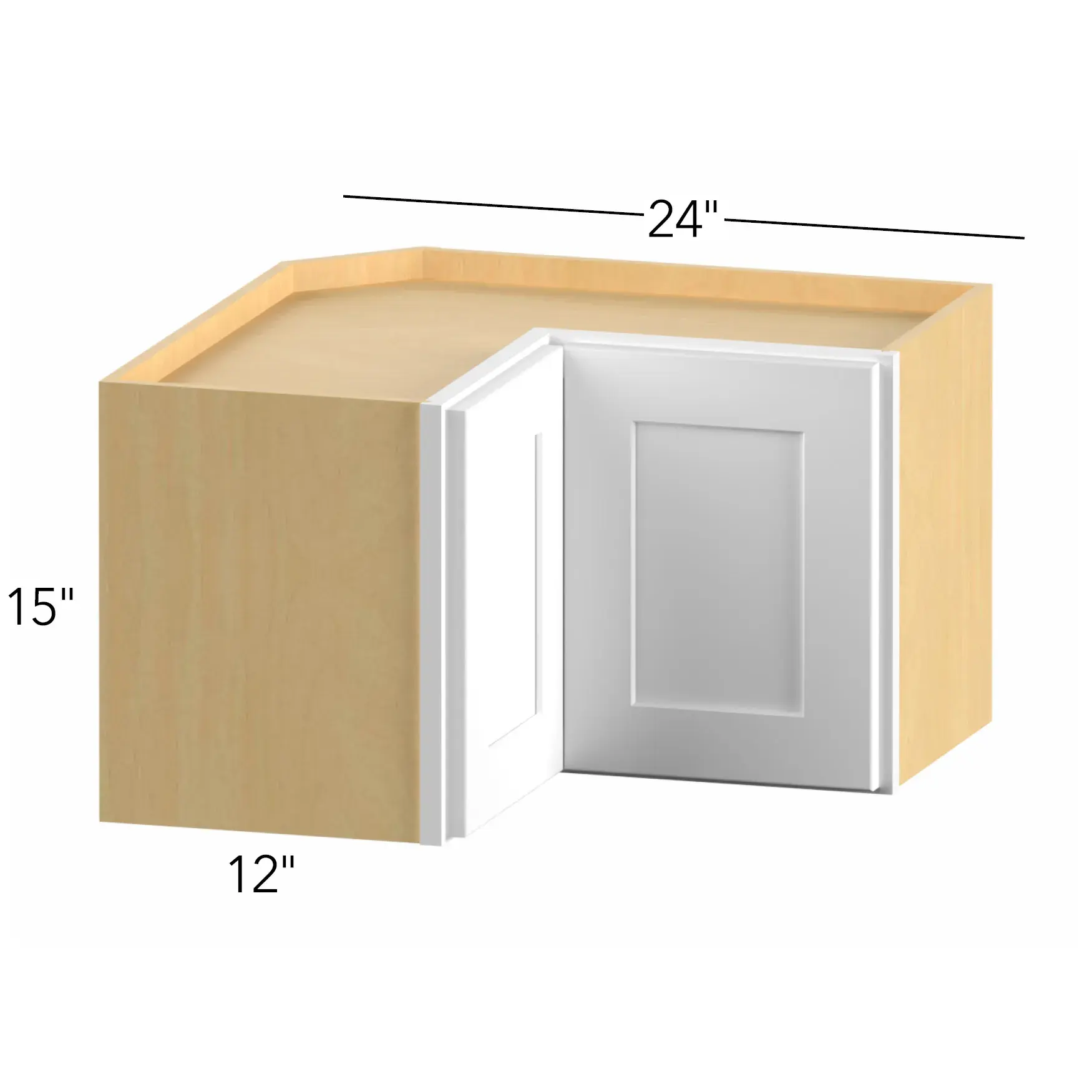 Allure® Echo Mocha 24"W x 15"H x 24"D Pie Cut Corner Cabinet (WPC2415)