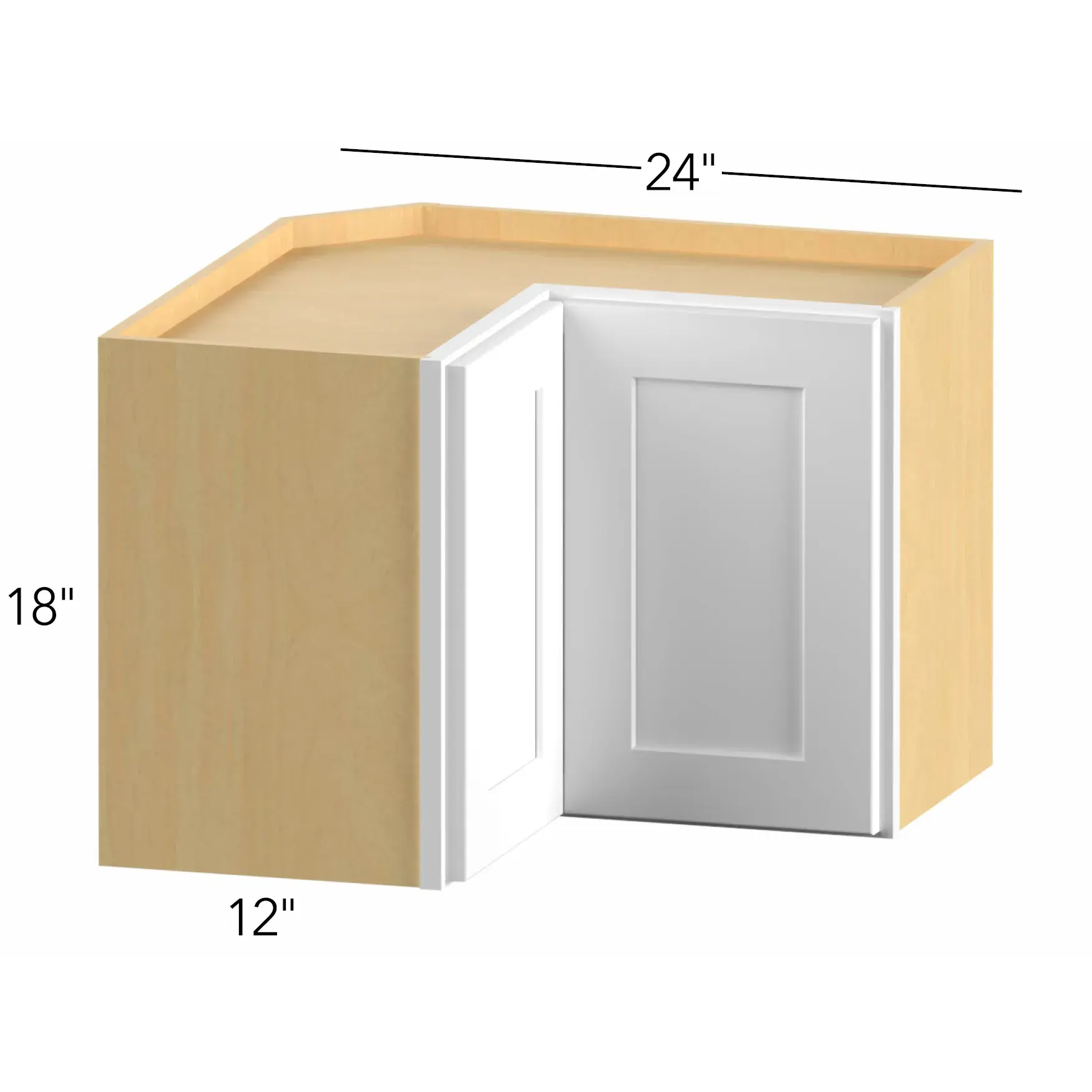 Allure® Echo Mocha 24"W x 18"H x 24"D Pie Cut Corner Cabinet (WPC2418)