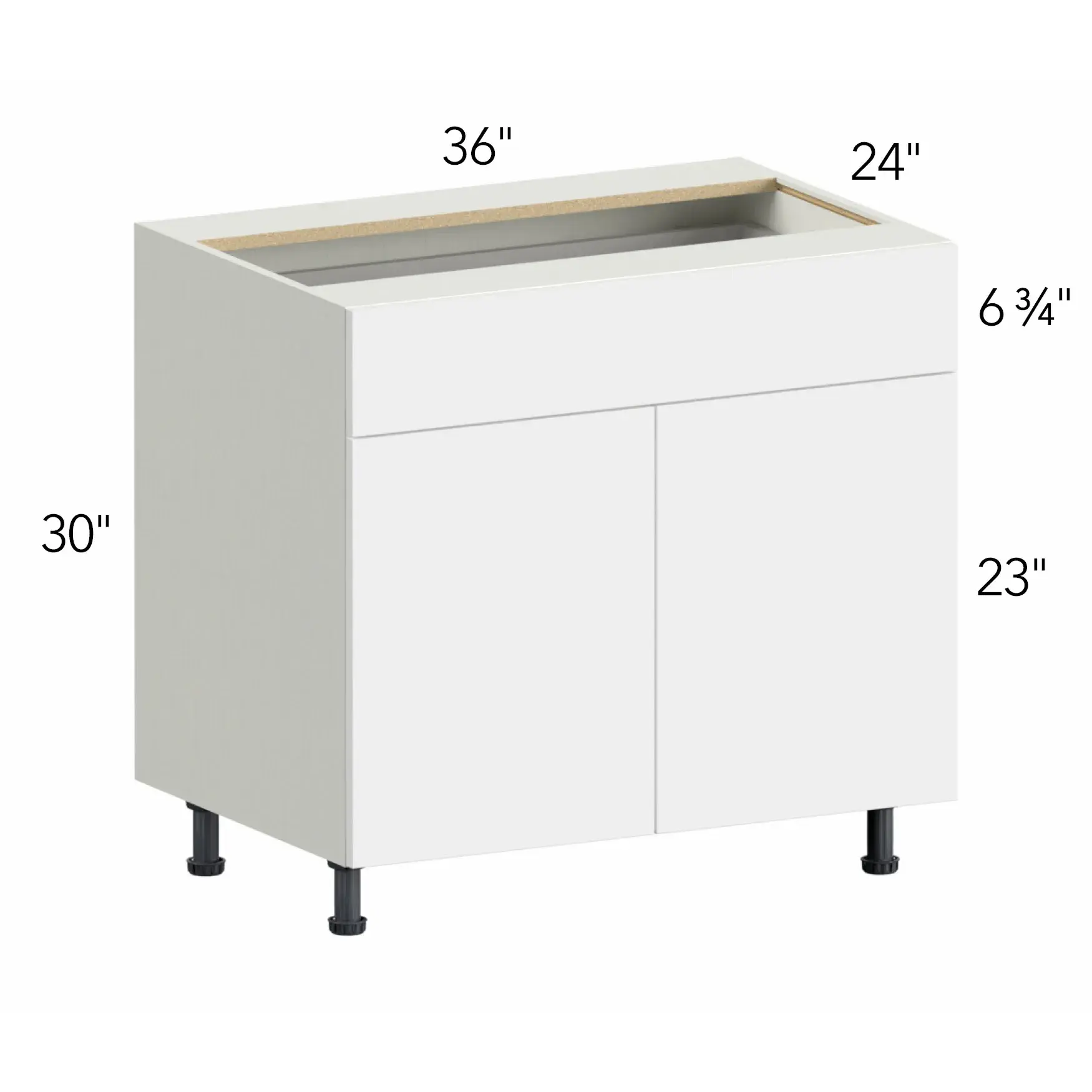 Illume® Catalina Como Ash 2 36"W x 30"H x 24"D Base Cabinet (B36)