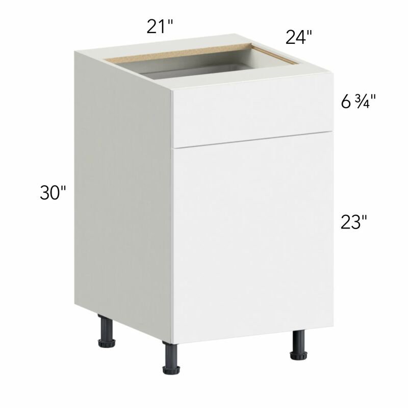 Ovela® Catalina Bianco Gloss 21"W x 34.5"H x 24"D Base Cabinet (B21)