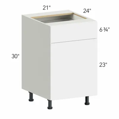 Ovela® Catalina Bianco Gloss 21"W x 34.5"H x 24"D Base Cabinet (B21)