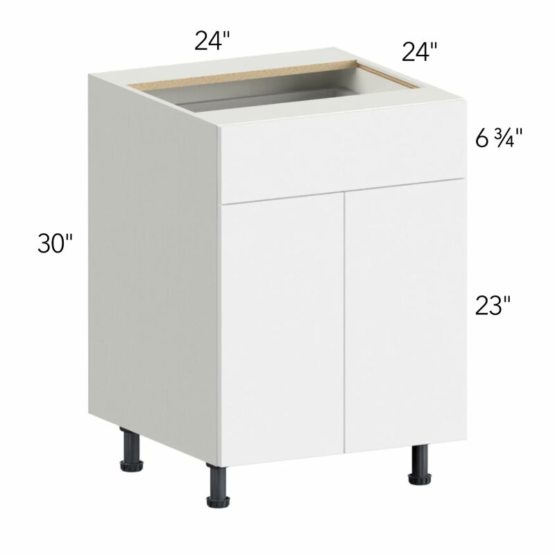 Ovela® Catalina Bianco Matte 24"W x 34.5"H x 24"D Base Cabinet (B24)