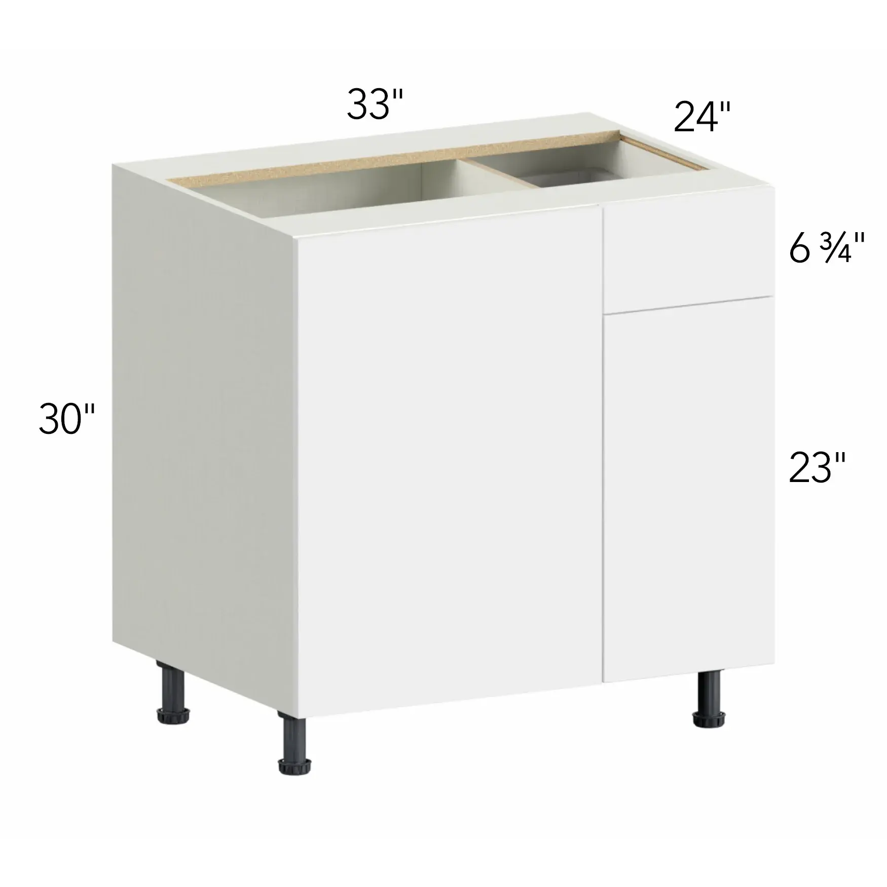 Illume® Tuscany Como Ash 2 33"W x 30"H x 24"D Blind Corner Cabinet (BLB39/42)