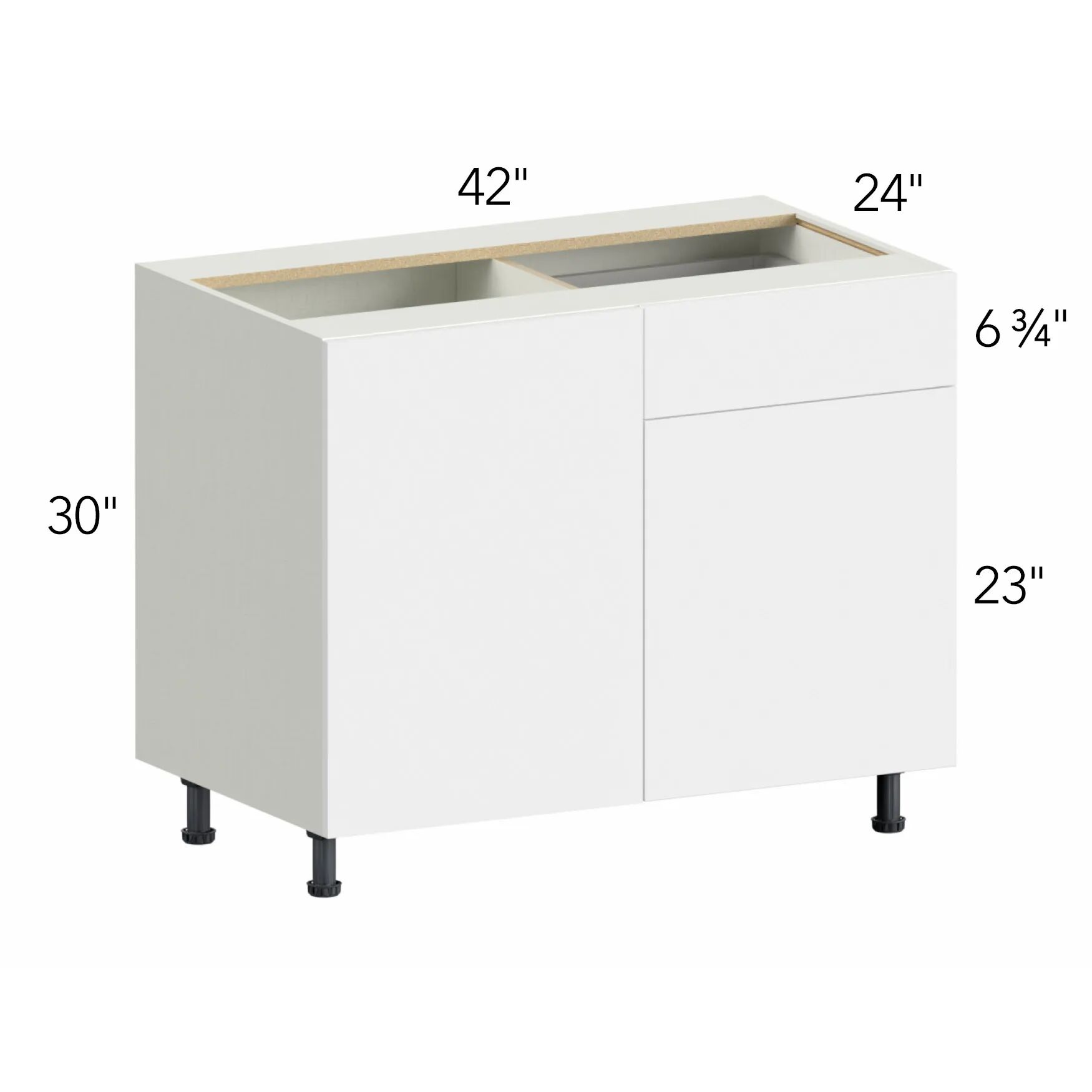 Illume® Tuscany Como Ash 2 42"W x 30"H x 24"D Blind Corner Cabinet (BLB48/51)