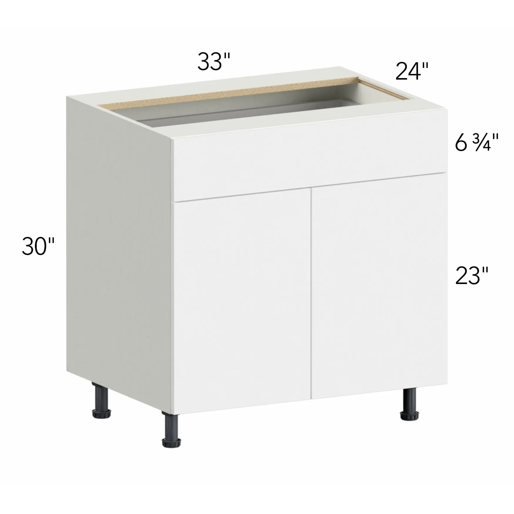 Ovela® Tuscany Como Ash 2 33"W x 34.5"H x 24"D Base Cabinet (B33)
