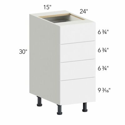 Ovela® Tuscany Nocce 1 15"W x 34.5"H x 24"D Drawer Base Cabinet (DB15-4)