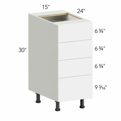 Illume® Catalina Como Ash 2 15"W x 30"H x 24"D Drawer Base Cabinet (DB15-4)