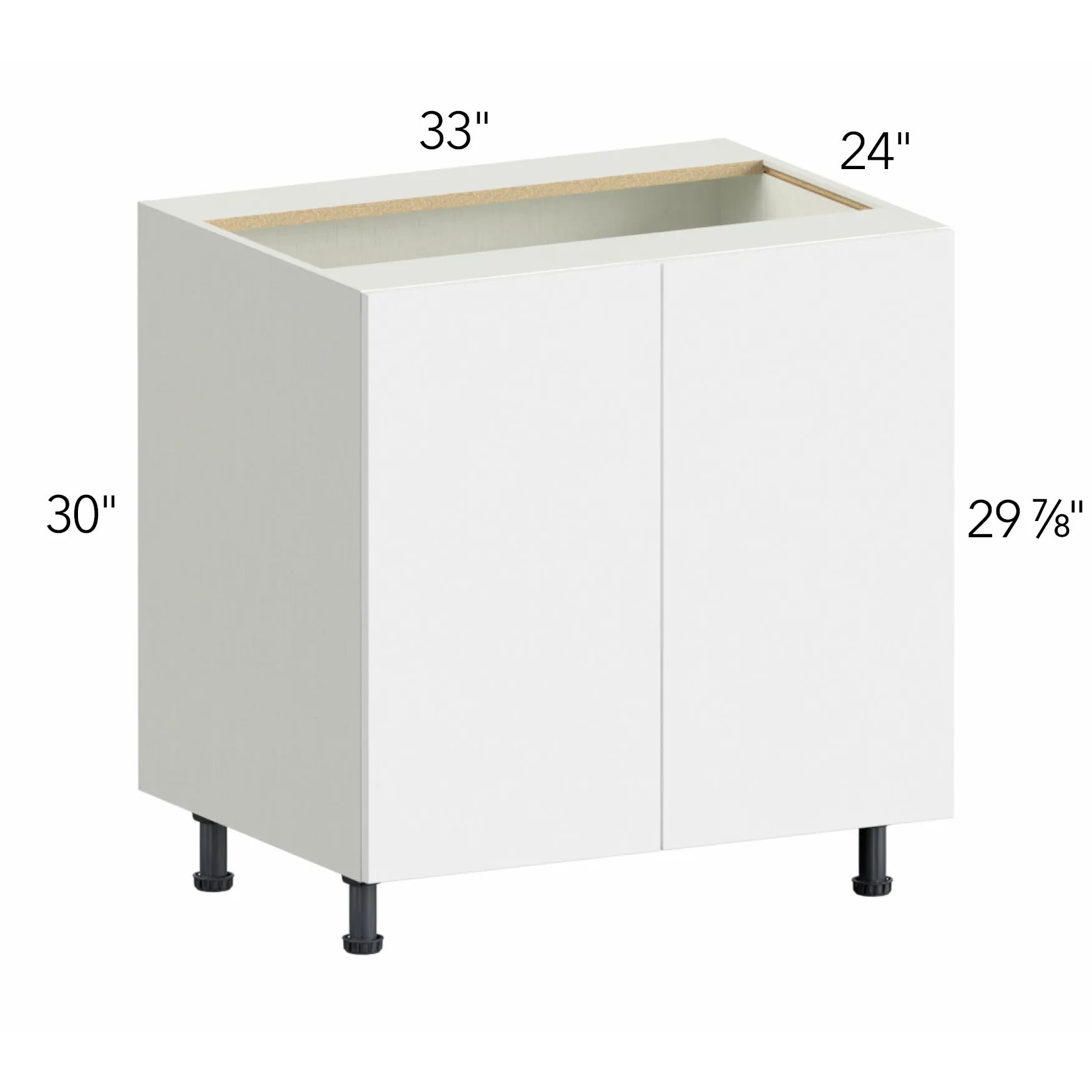 Ovela® Catalina Carbone Matte 33"W x 34.5"H x 24"D Base Cabinet (B33FD)