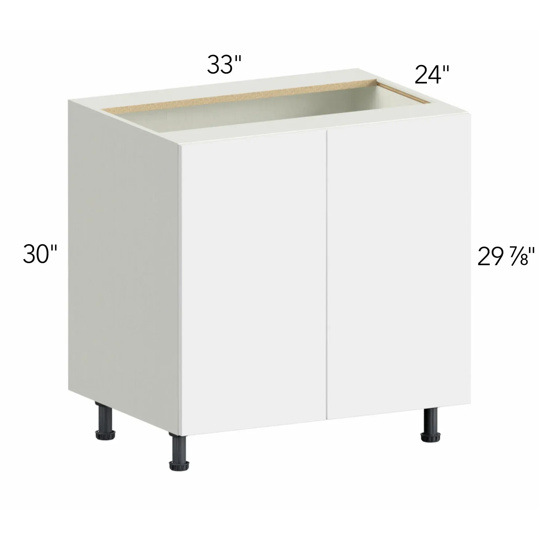 Ovela® Catalina Carbone Matte 33"W x 34.5"H x 24"D Base Cabinet (B33FD)