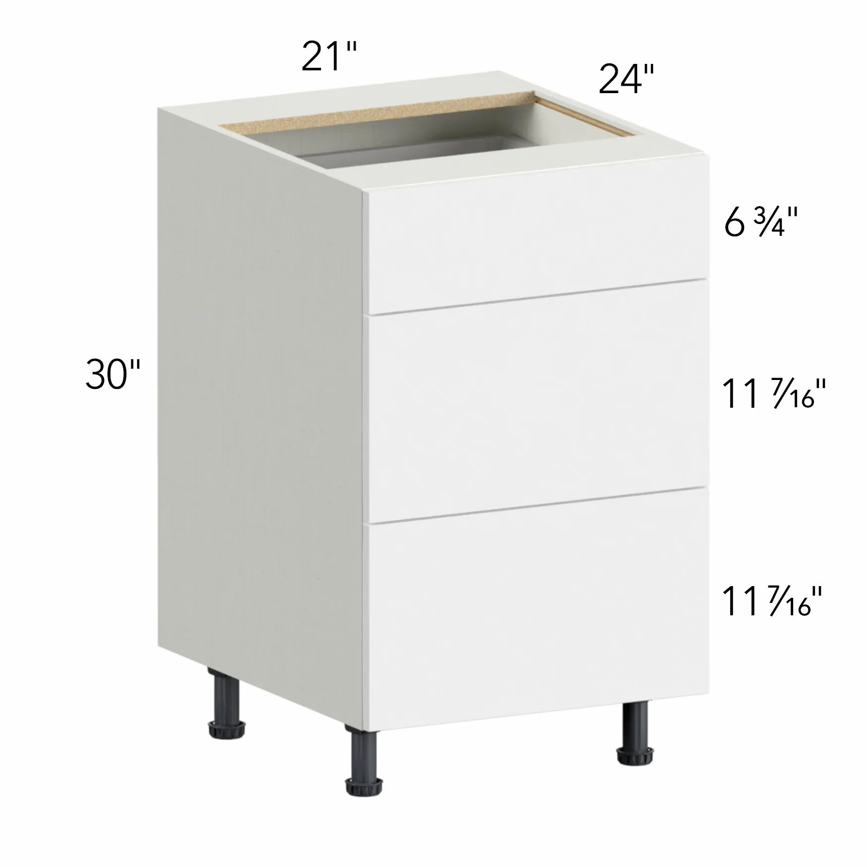 Ovela® Tuscany Basalto 21"W x 34.5"H x 24"D Drawer Base Cabinet (DB21-3)