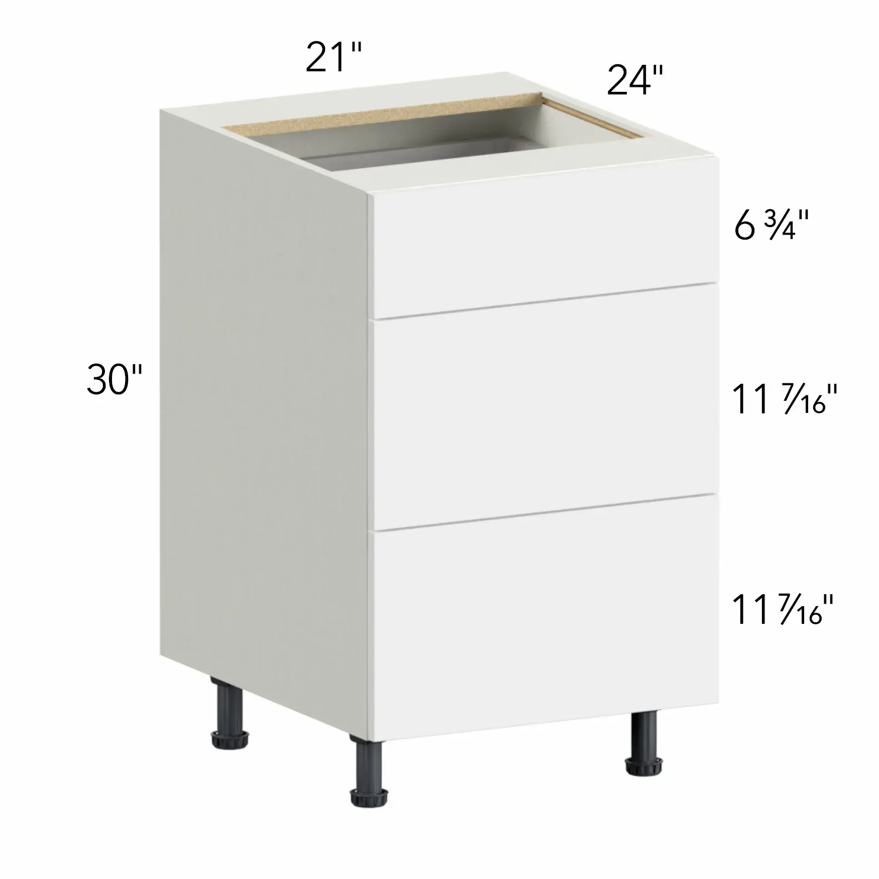 Ovela® Tuscany Basalto 21"W x 34.5"H x 24"D Drawer Base Cabinet (DB21-3)