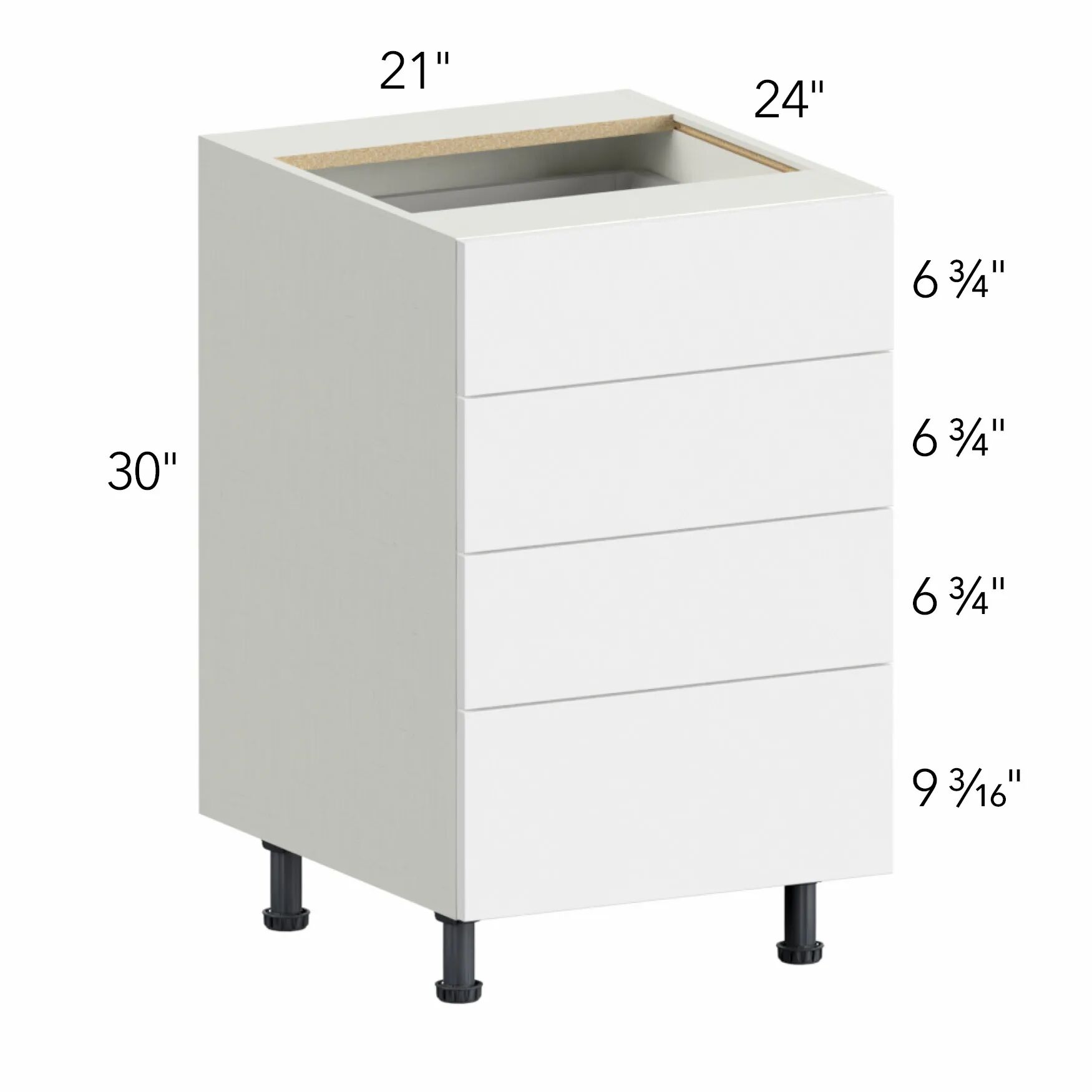 Ovela® Tuscany Basalto 21"W x 34.5"H x 24"D Drawer Base Cabinet (DB21-4)