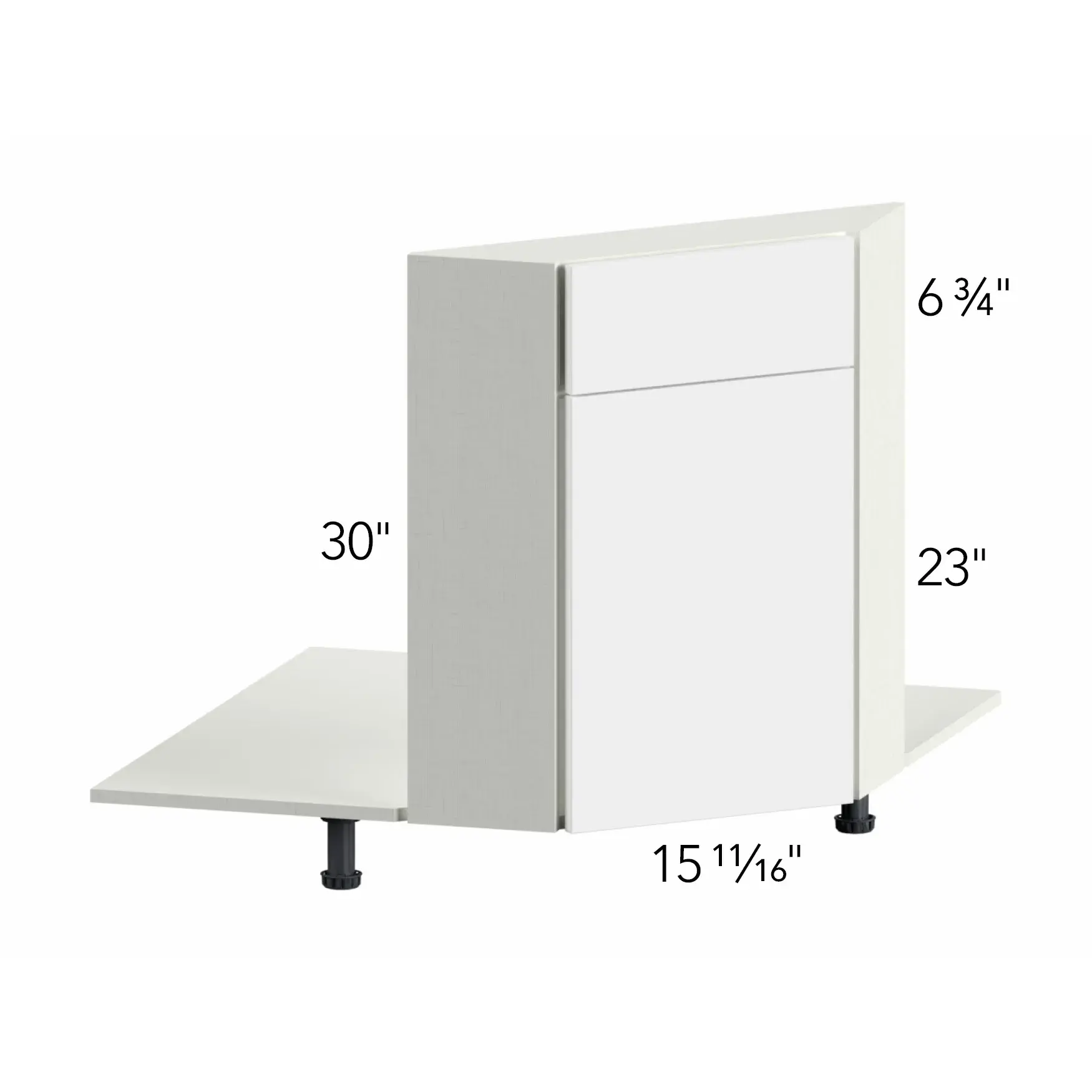 Illume® Tuscany Como Ash 1 28.5"W x 30"H x 5.5"D Desk Base Cabinet (DSF36)