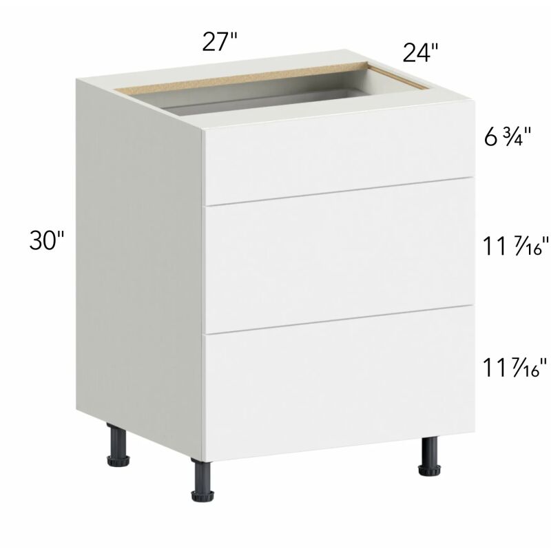 Illume® Catalina Nocce 3 27"W x 30"H x 24"D Drawer Base Cabinet (DB27-3)