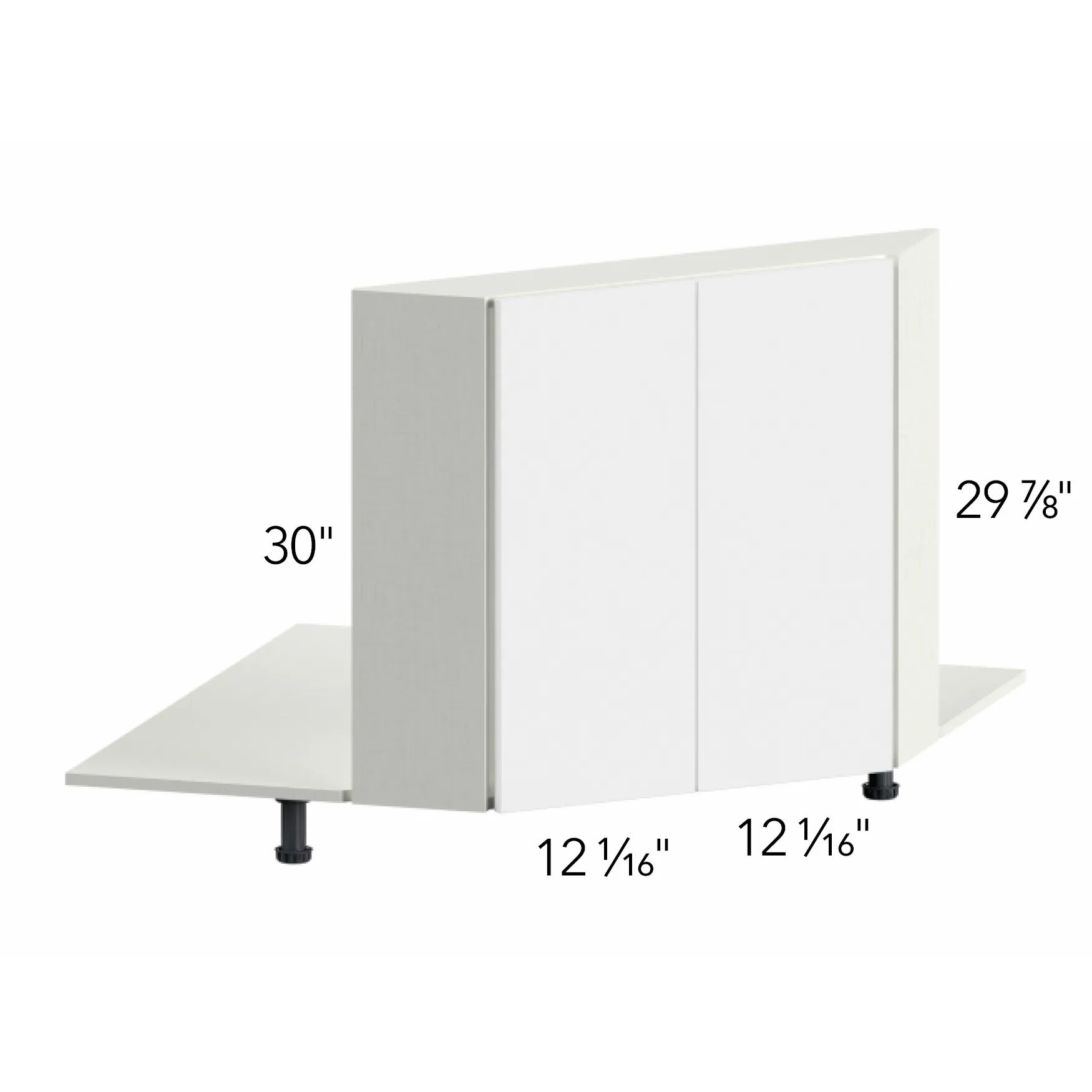 Illume® Tuscany Como Ash 1 37"W x 30"H x 5.5"D Desk Base Cabinet (DSF42FD)