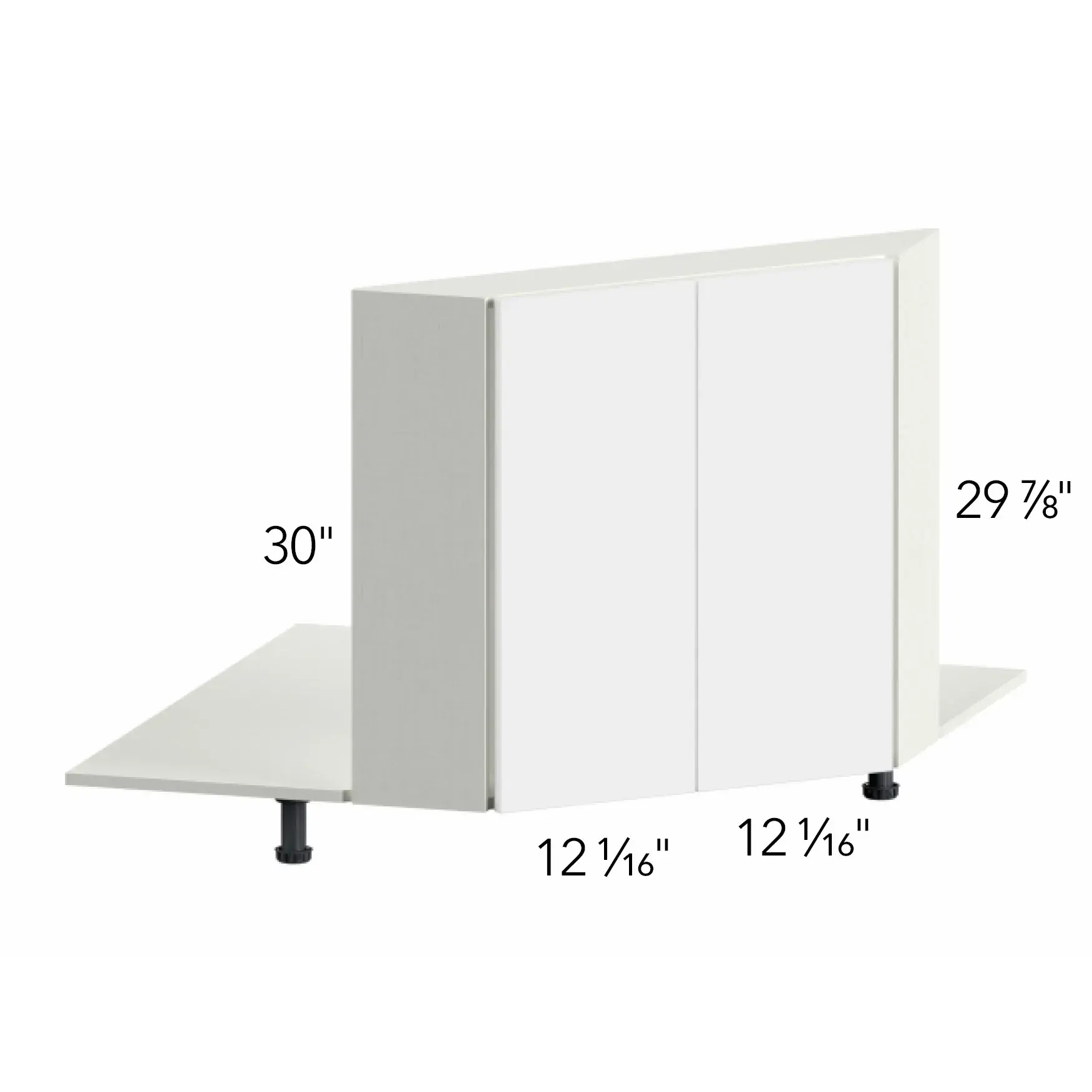 Illume® Tuscany Como Ash 1 37"W x 30"H x 5.5"D Desk Base Cabinet (DSF42FD)