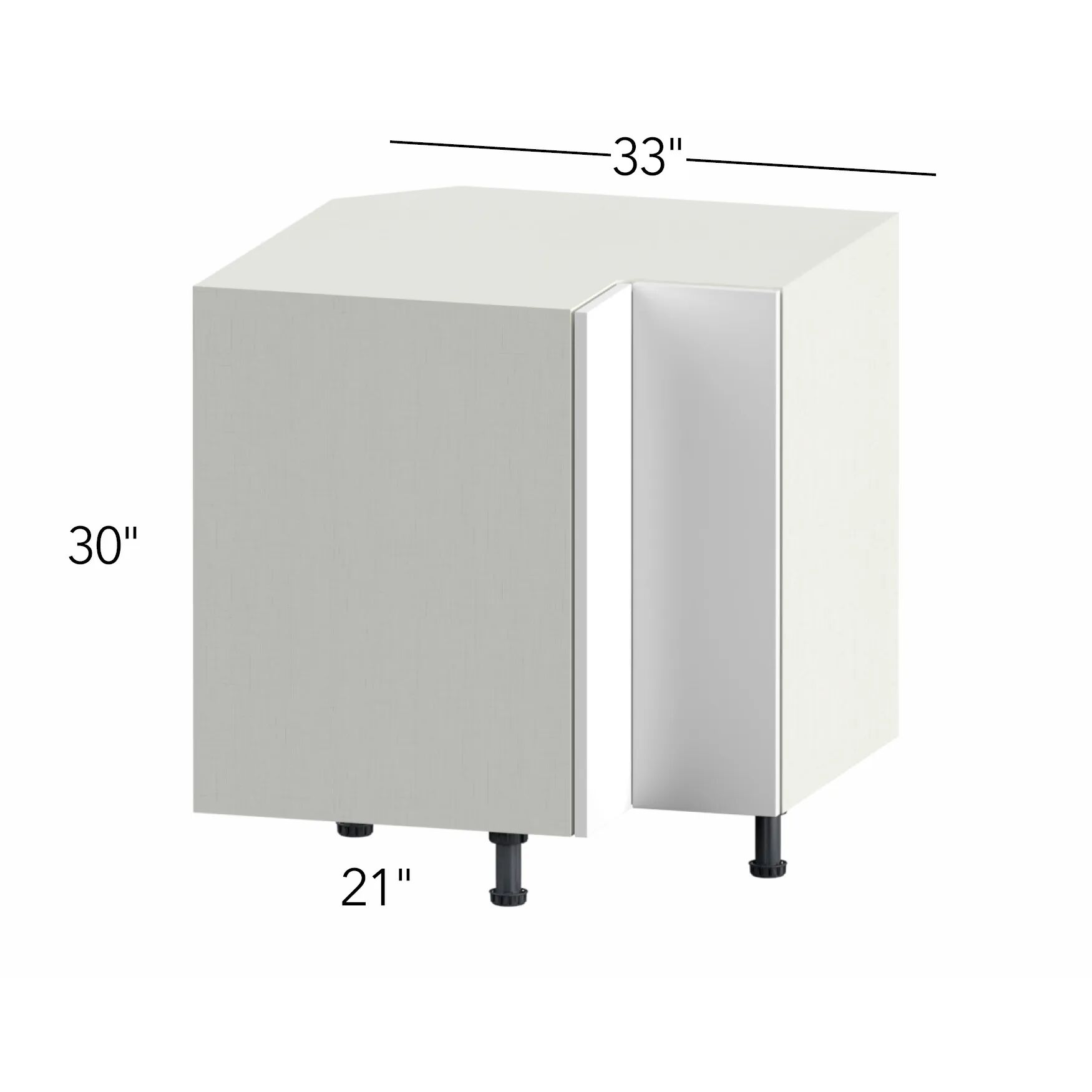 Ovela® Tuscany Blanco 30"W x 30"H x 30"D Easy Reach Corner Base (ERB33)