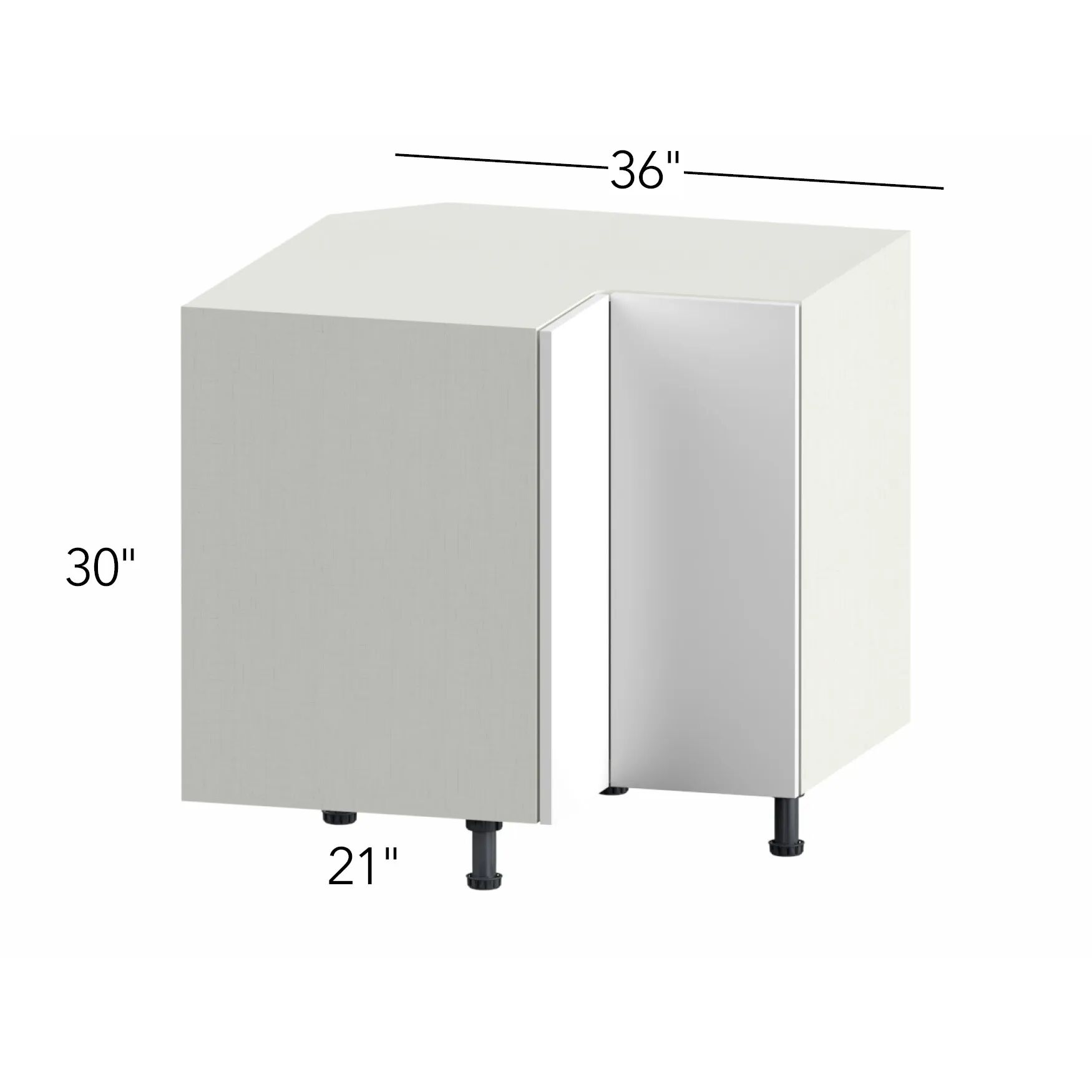 Illume® Tuscany Como Ash 2 33"W x 30"H x 33"D Easy Reach Corner Base (ERB36)