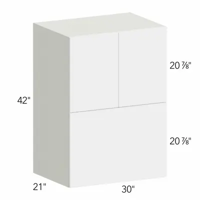 Ovela® Catalina Bianco Matte 30"W x 42"H x 21"D Microwave Wall Cabinet (MC304221)