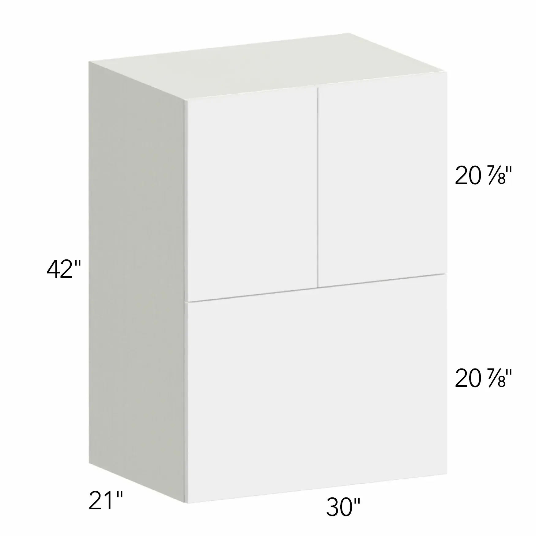 Illume® Tuscany Blanco 30"W x 42"H x 21"D Microwave Wall Cabinet (MC304221)