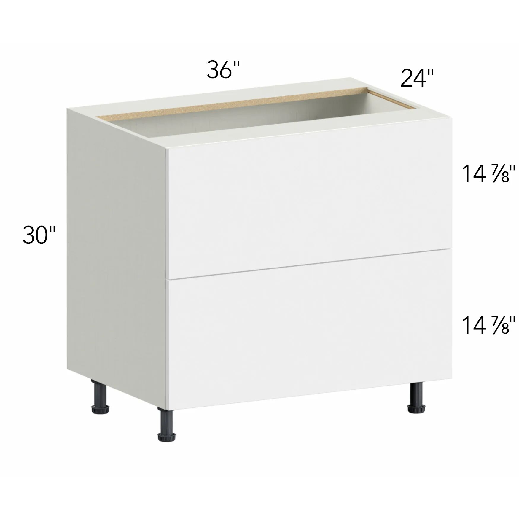 Illume® Catalina Como Ash 2 36"W x 30"H x 24"D Drawer Base Cabinet (DB36-2)