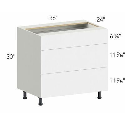 Ovela® Tuscany Nocce 3 36"W x 34.5"H x 24"D Drawer Base Cabinet (DB36-3)