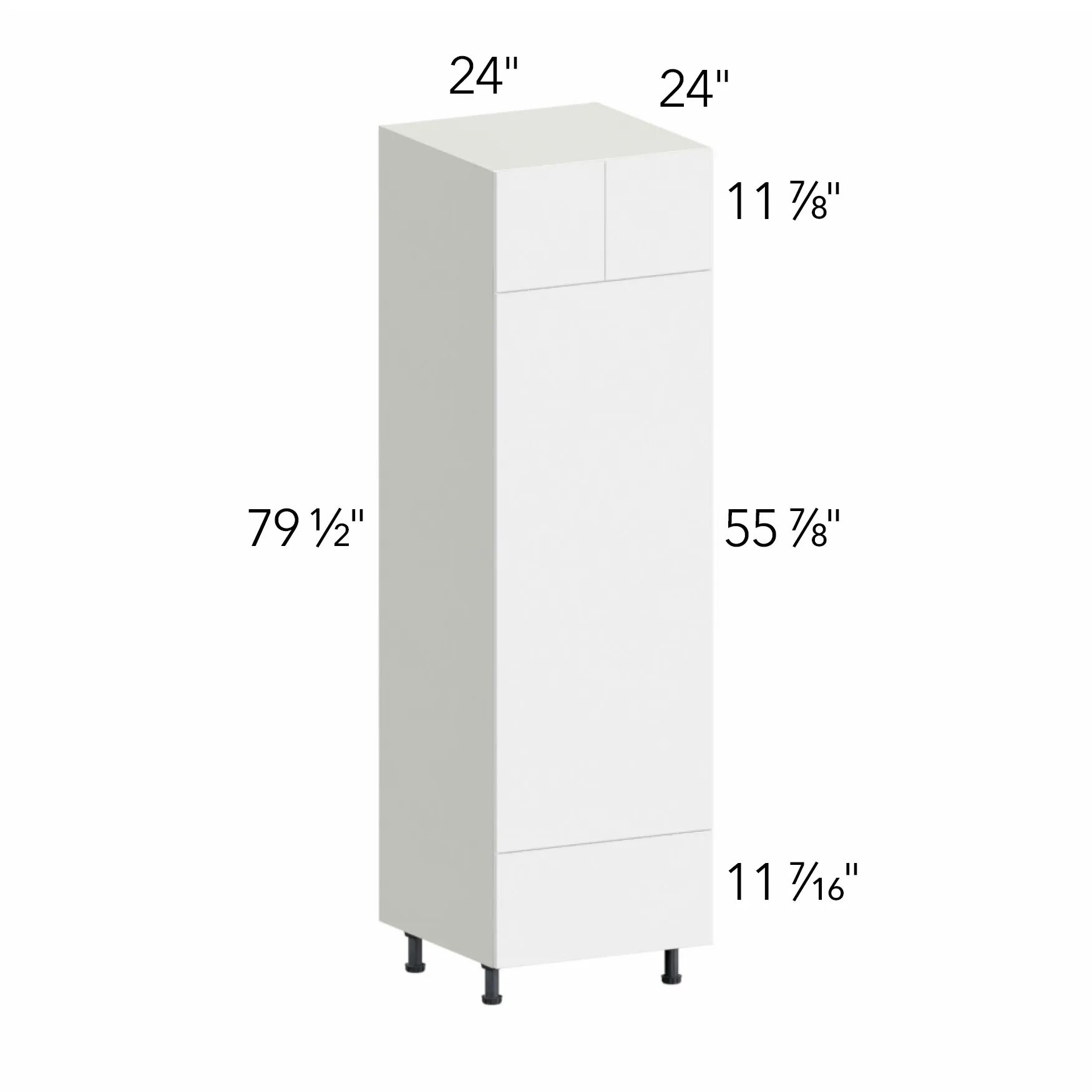 Illume® Tuscany Blanco 24"W x 79.5"H x 24"D Oven Cabinet (OC2484D)