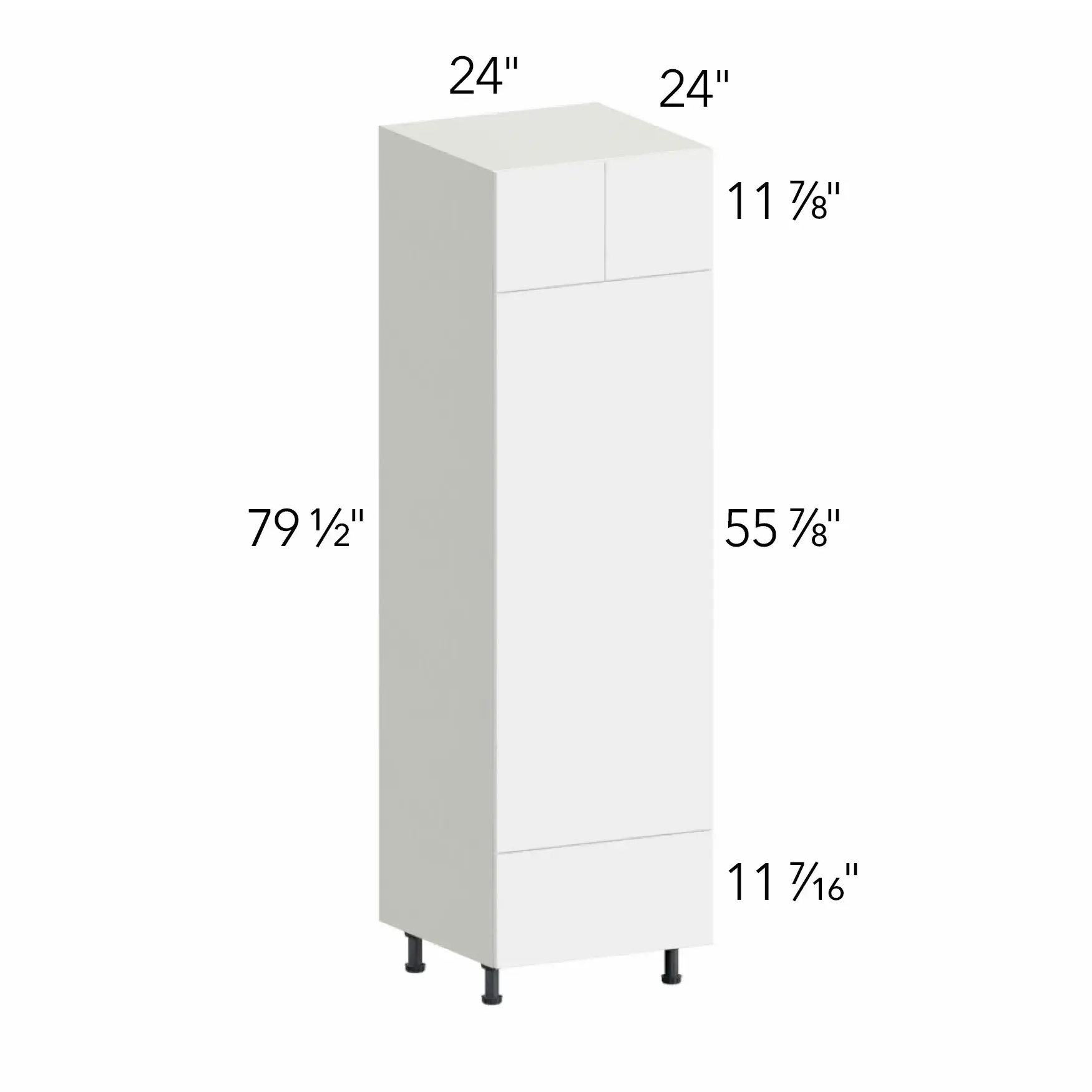 Illume® Tuscany Blanco 24"W x 79.5"H x 24"D Oven Cabinet (OC2484D)