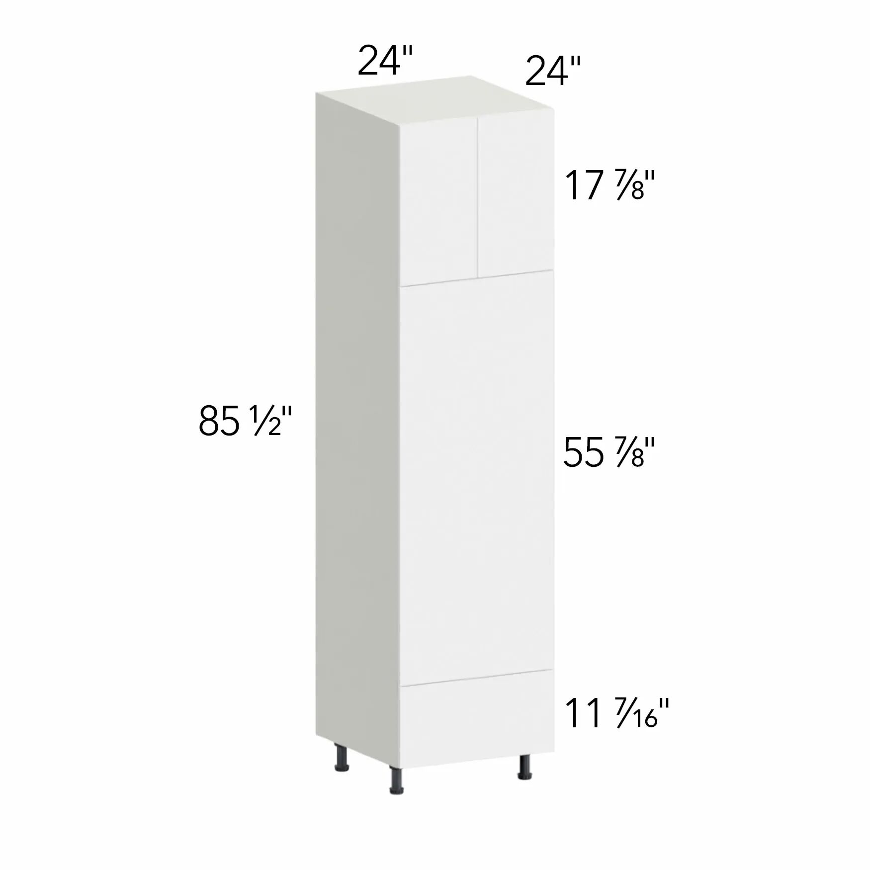 Ovela® Tuscany Blanco 24"W x 85.5"H x 24"D Oven Cabinet (OC2490D)