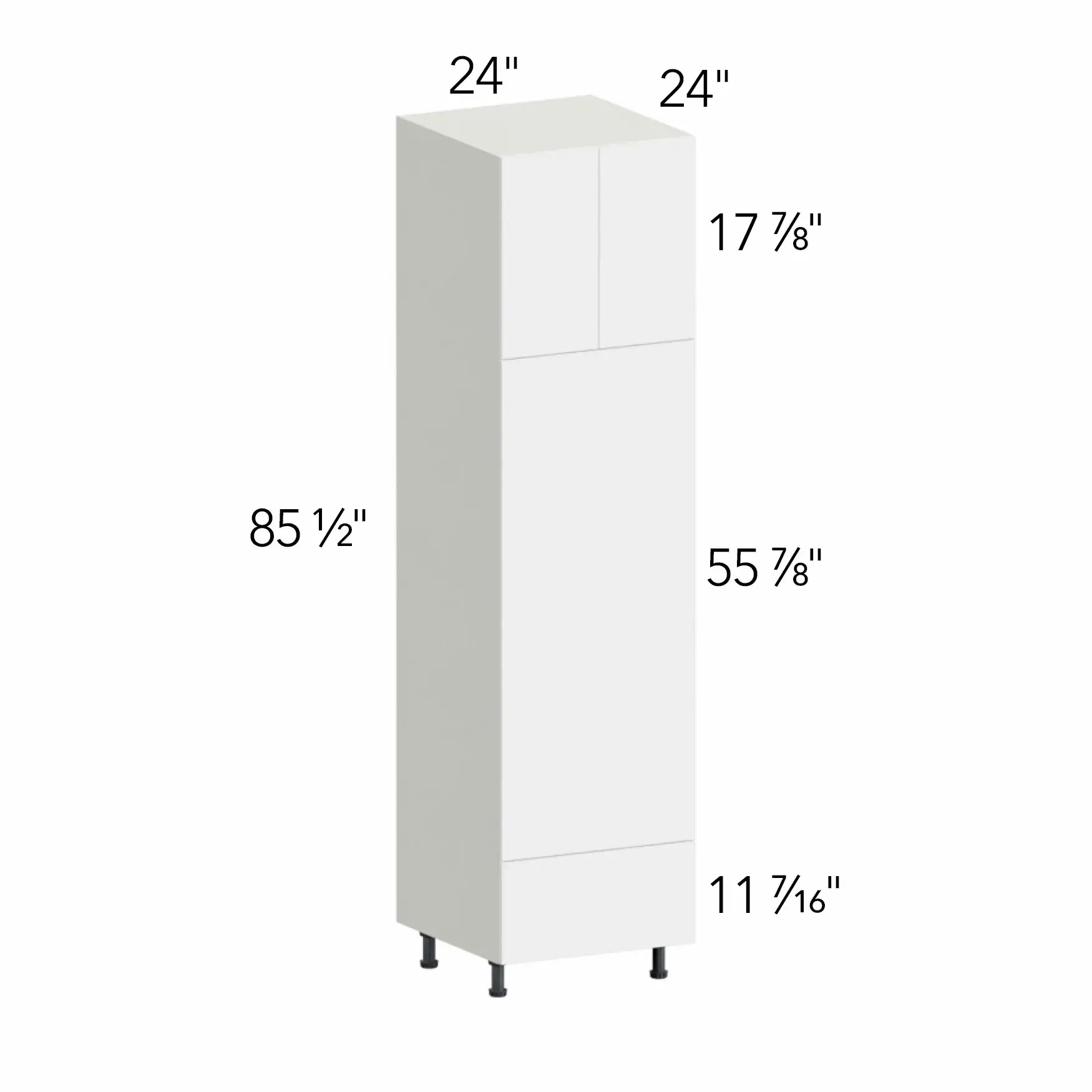 Ovela® Tuscany Blanco 24"W x 85.5"H x 24"D Oven Cabinet (OC2490D)