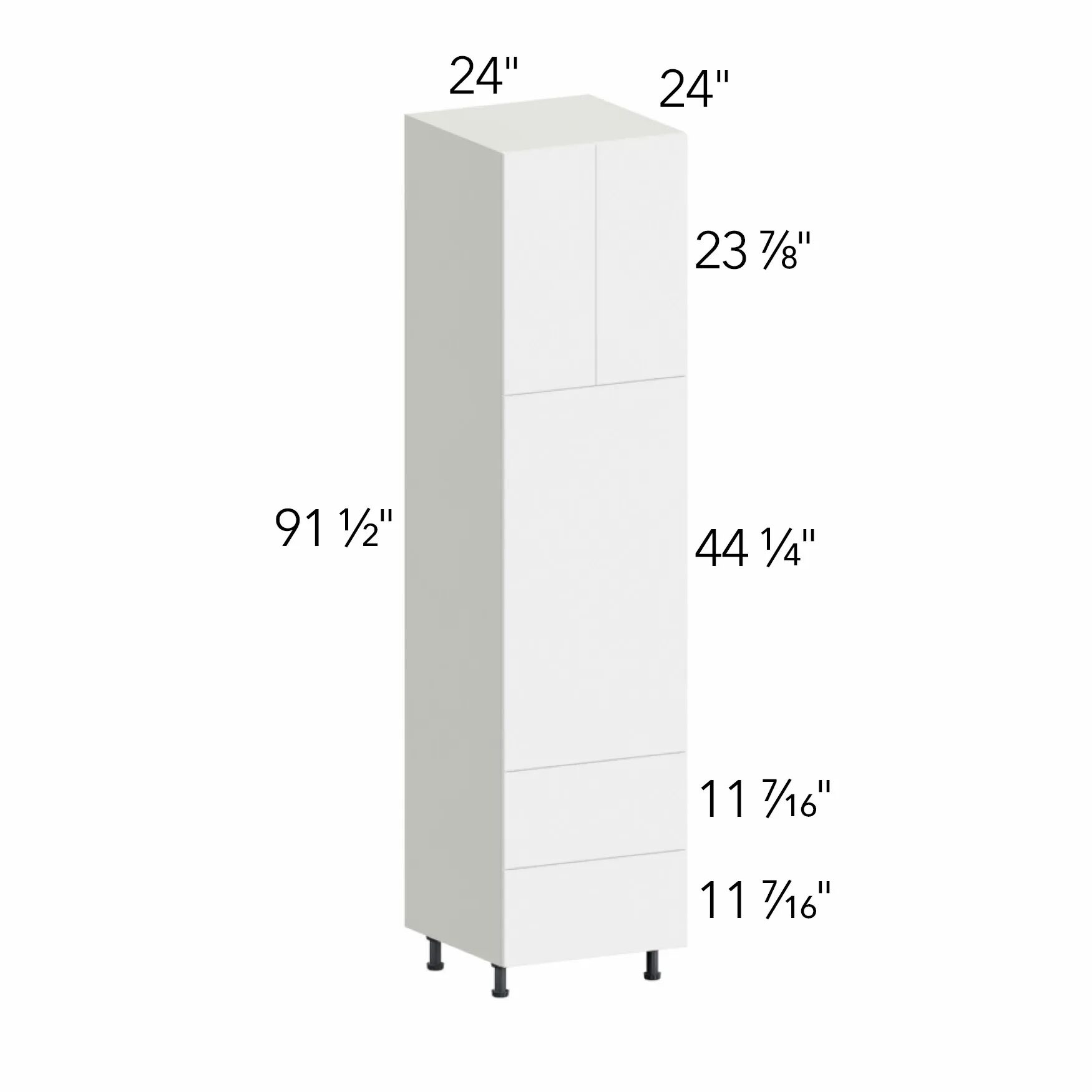 Ovela® Tuscany Ida 2 24"W x 91.5"H x 24"D Oven Cabinet (OC2496C)