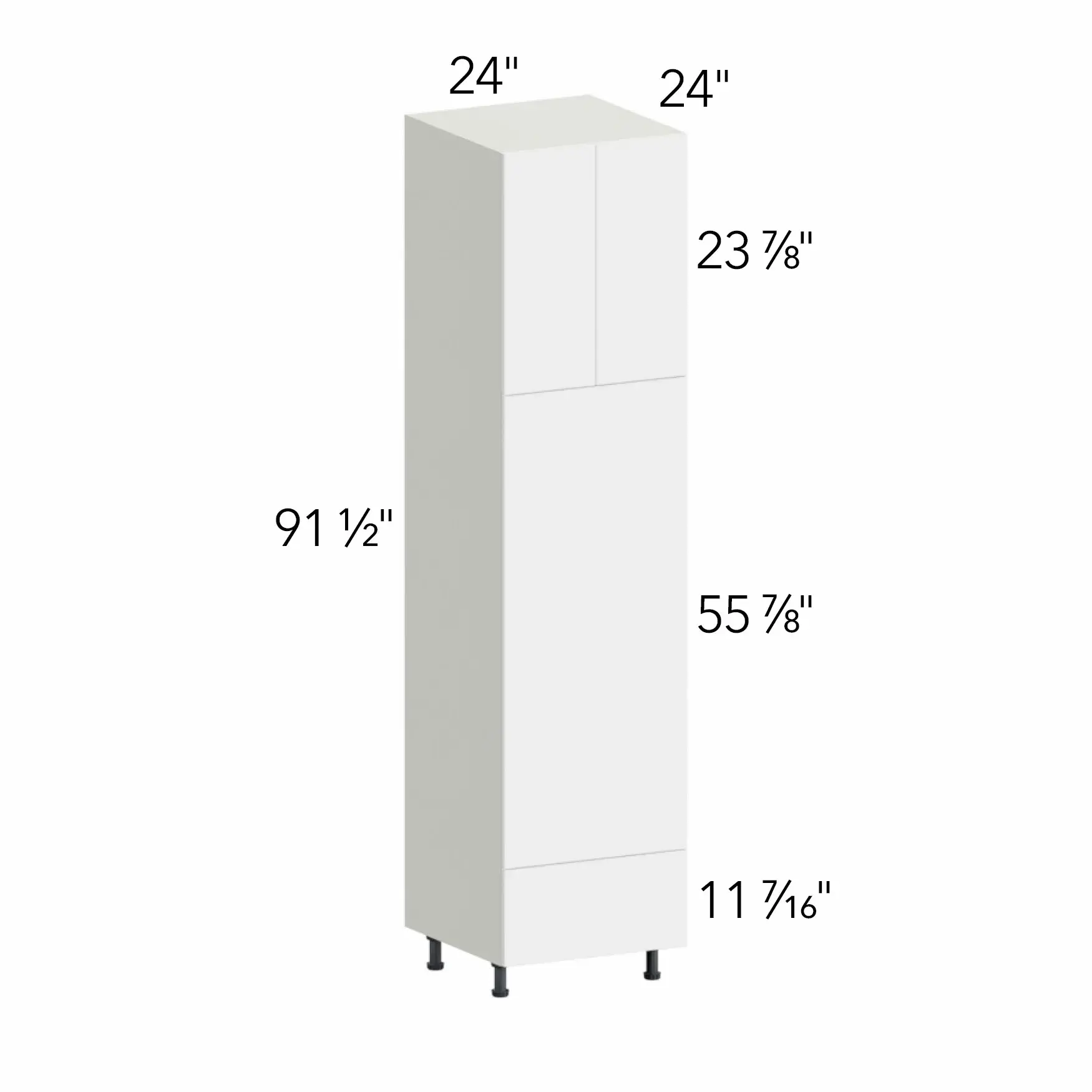 Illume® Tuscany Blanco 24"W x 91.5"H x 24"D Oven Cabinet (OC2496D)