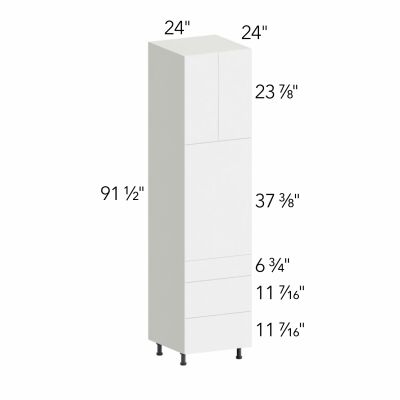 Ovela® Tuscany Blanco 24"W x 91.5"H x 24"D Oven Cabinet (OC2496S-3)