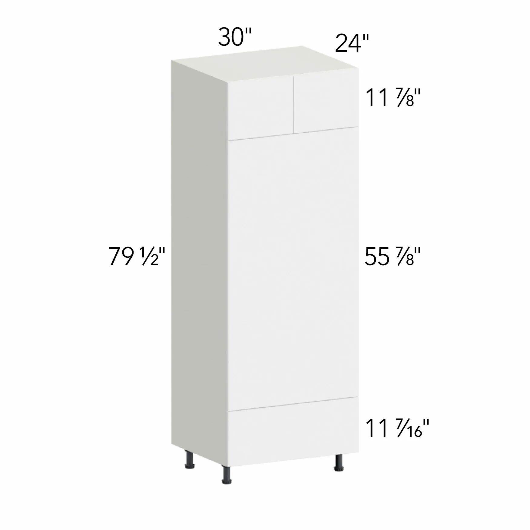 Ovela® Tuscany Basalto 30"W x 79.5"H x 24"D Oven Cabinet (OC3084D)